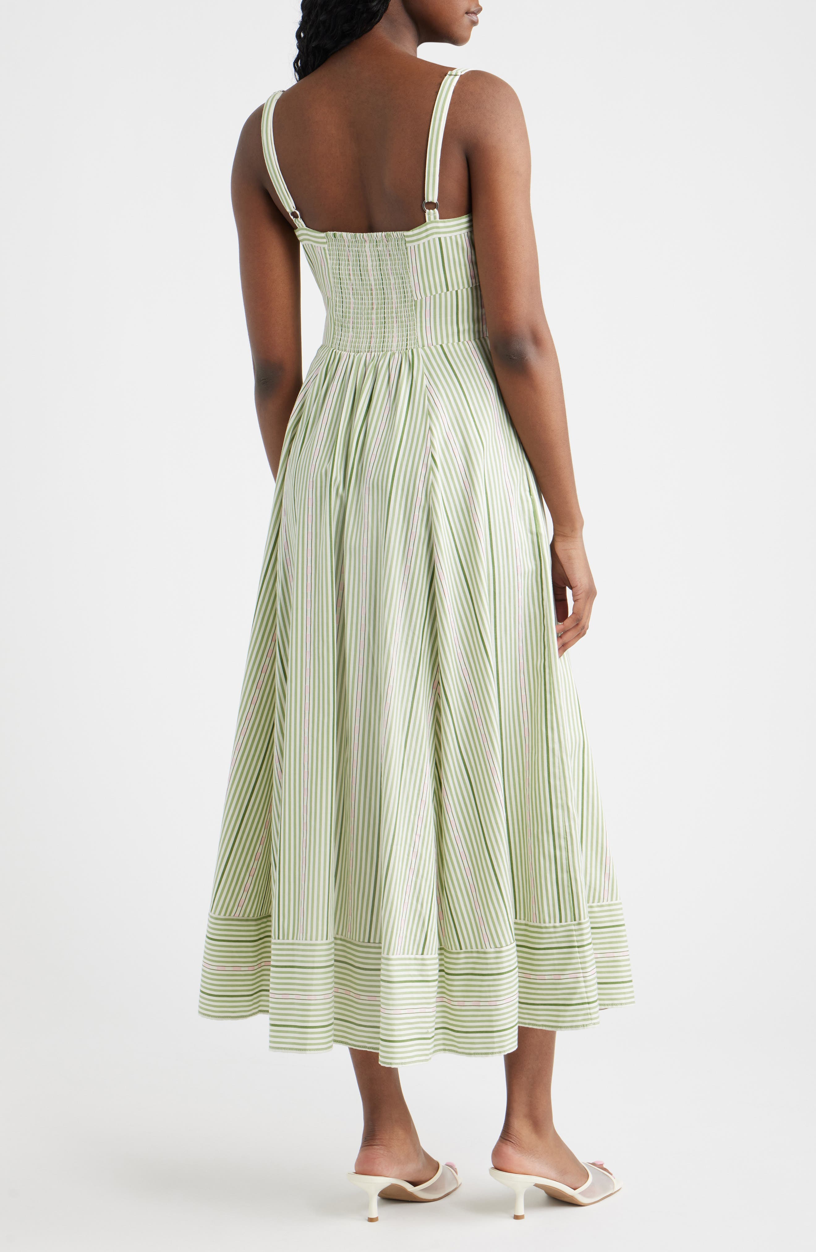 The Margot Stripe Fit & Flare Midi Dress - image 2