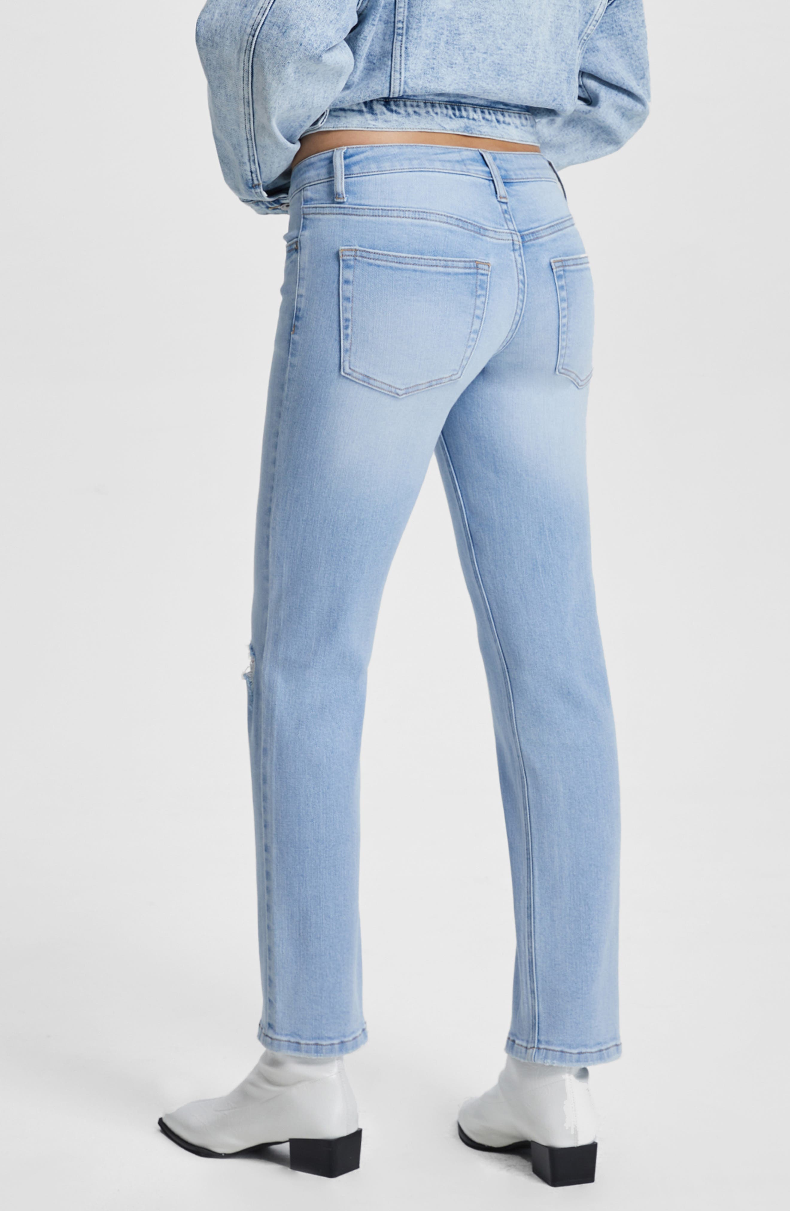 Ally Super Low Rise Slim Straight Leg Jeans - image 2