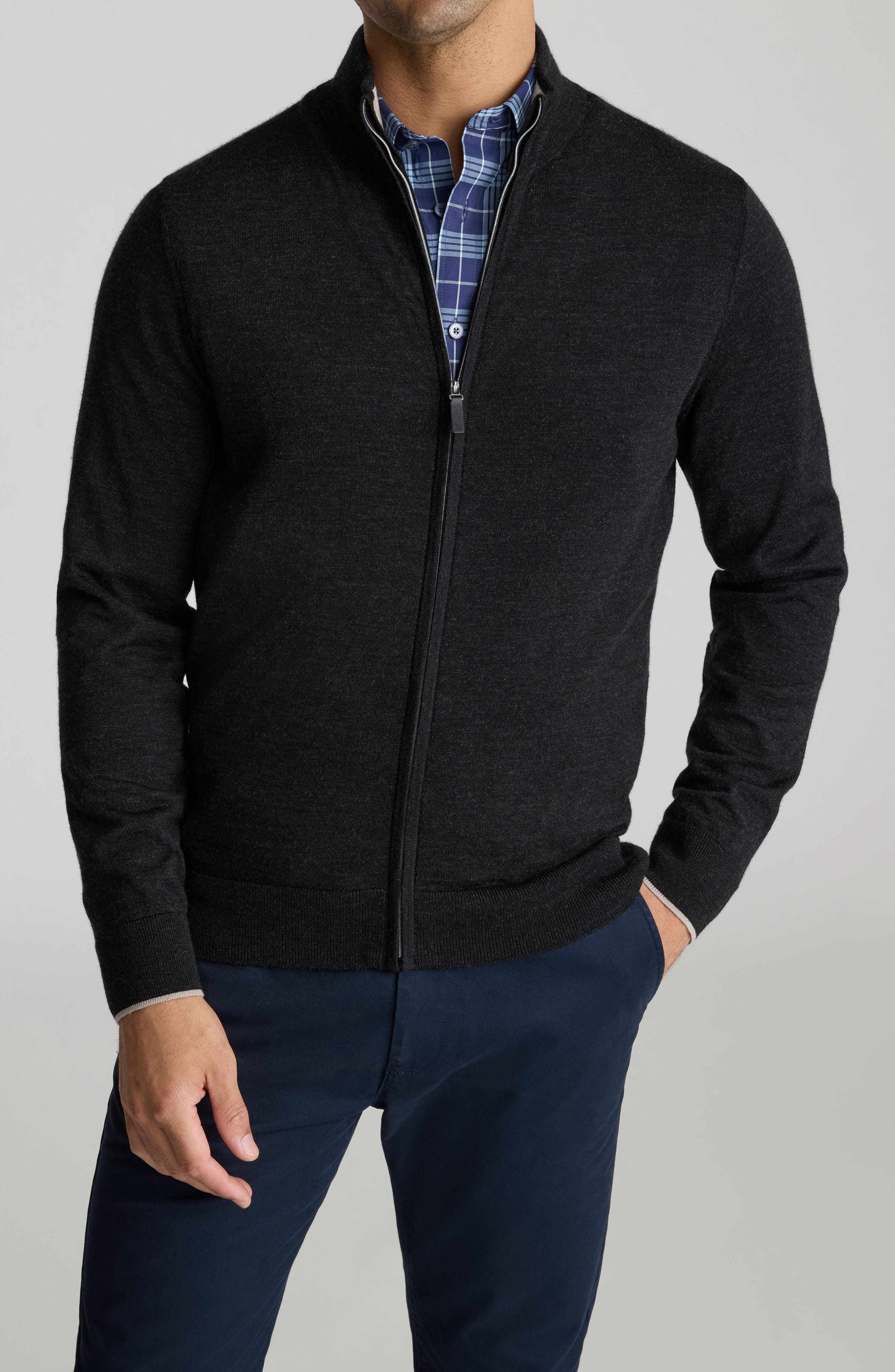 Alston Merino Wool Zip Cardigan - image 1
