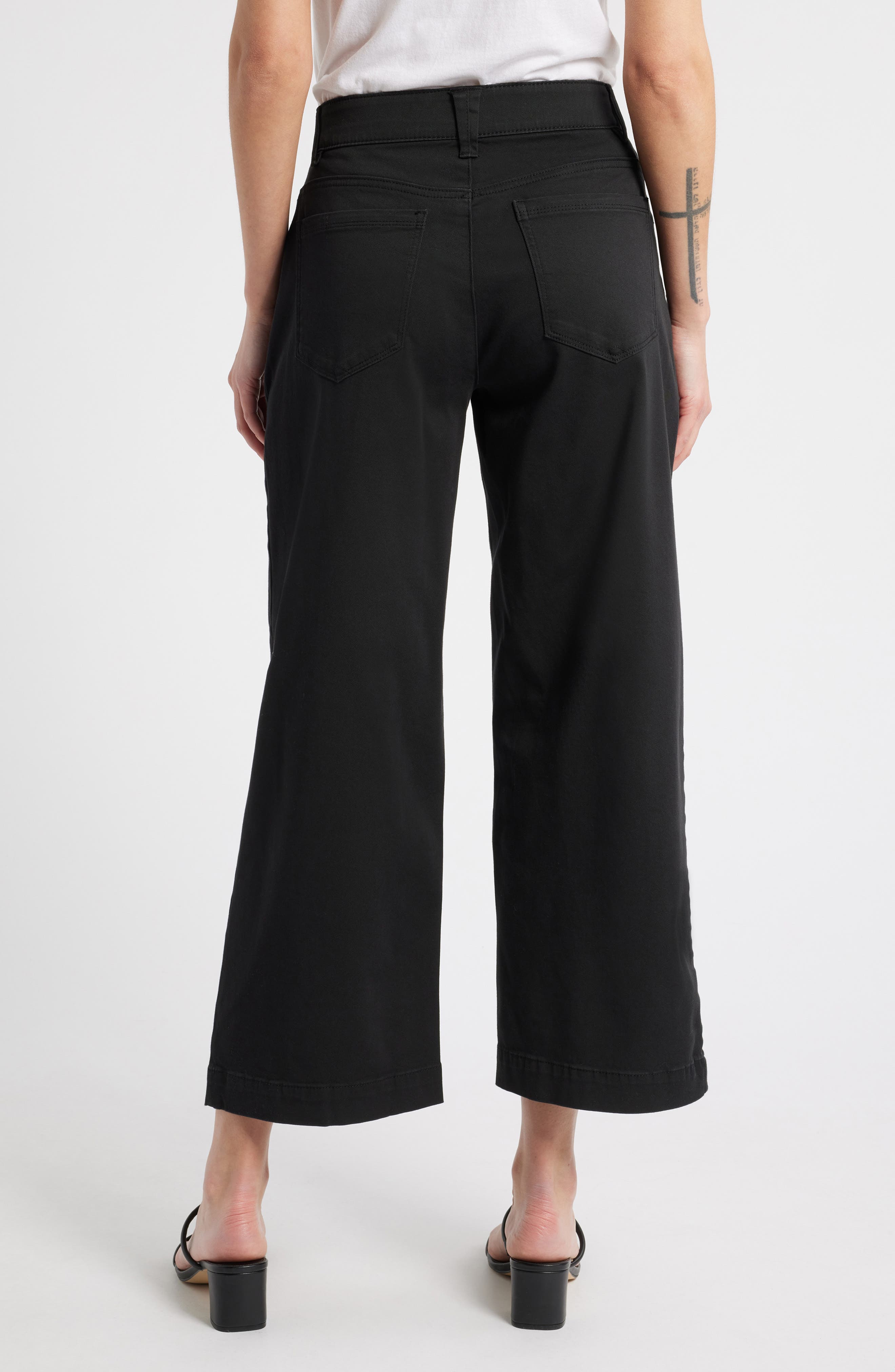 Sam High Waist Ankle Wide Leg Twill Pants - image 2