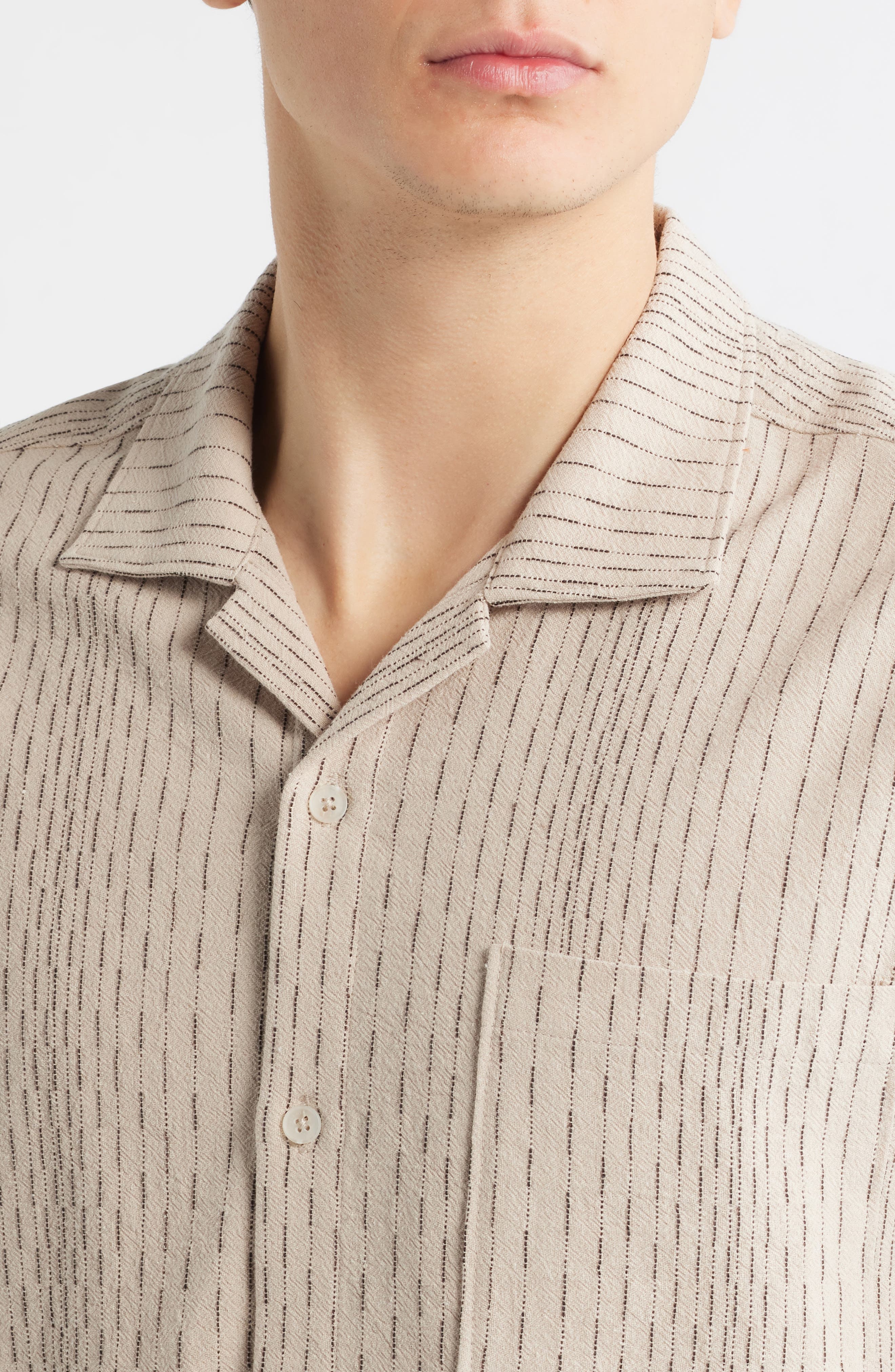 Leland Stripe Camp Shirt - image 4