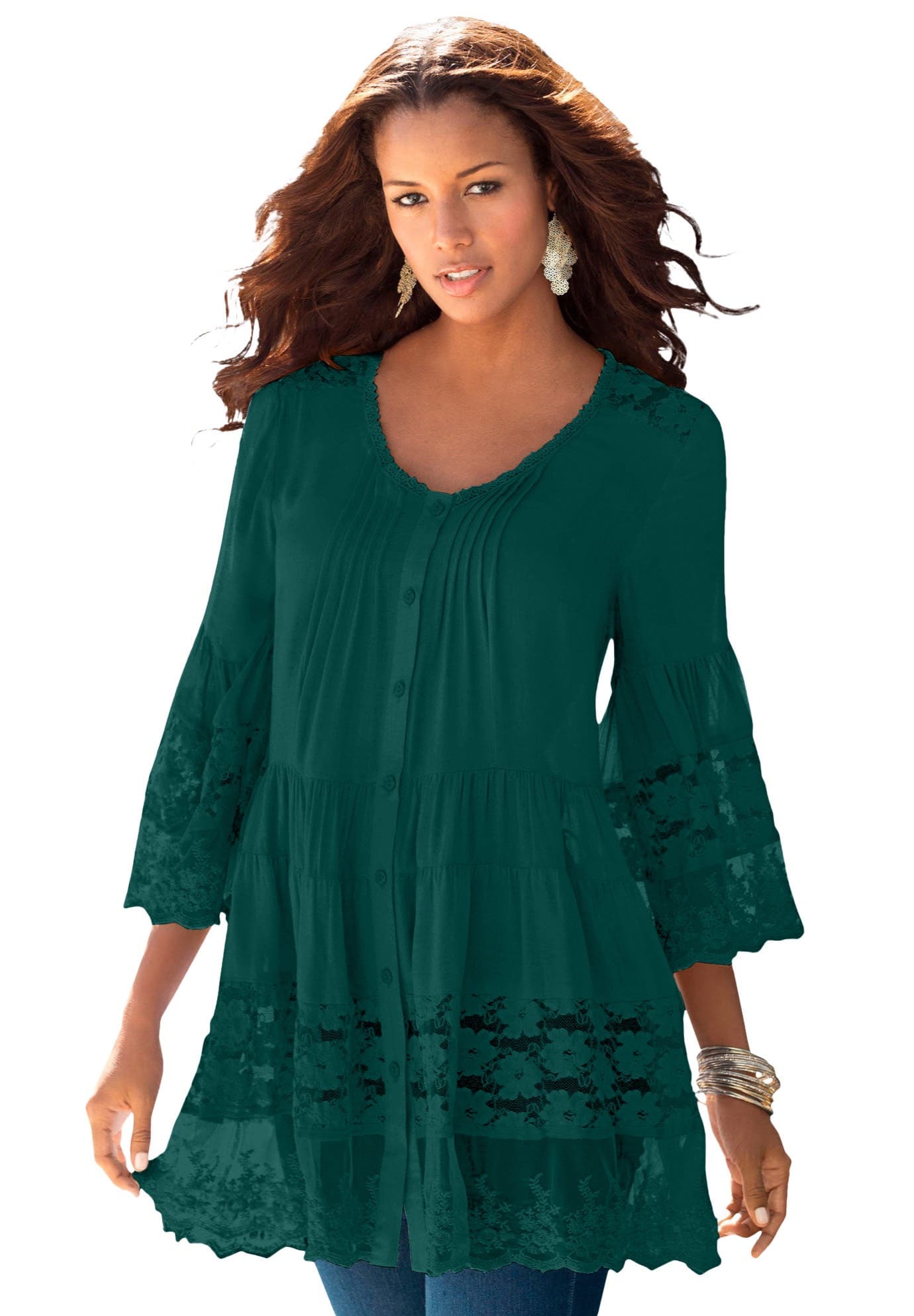 Lace Illusion Blouse - image 3