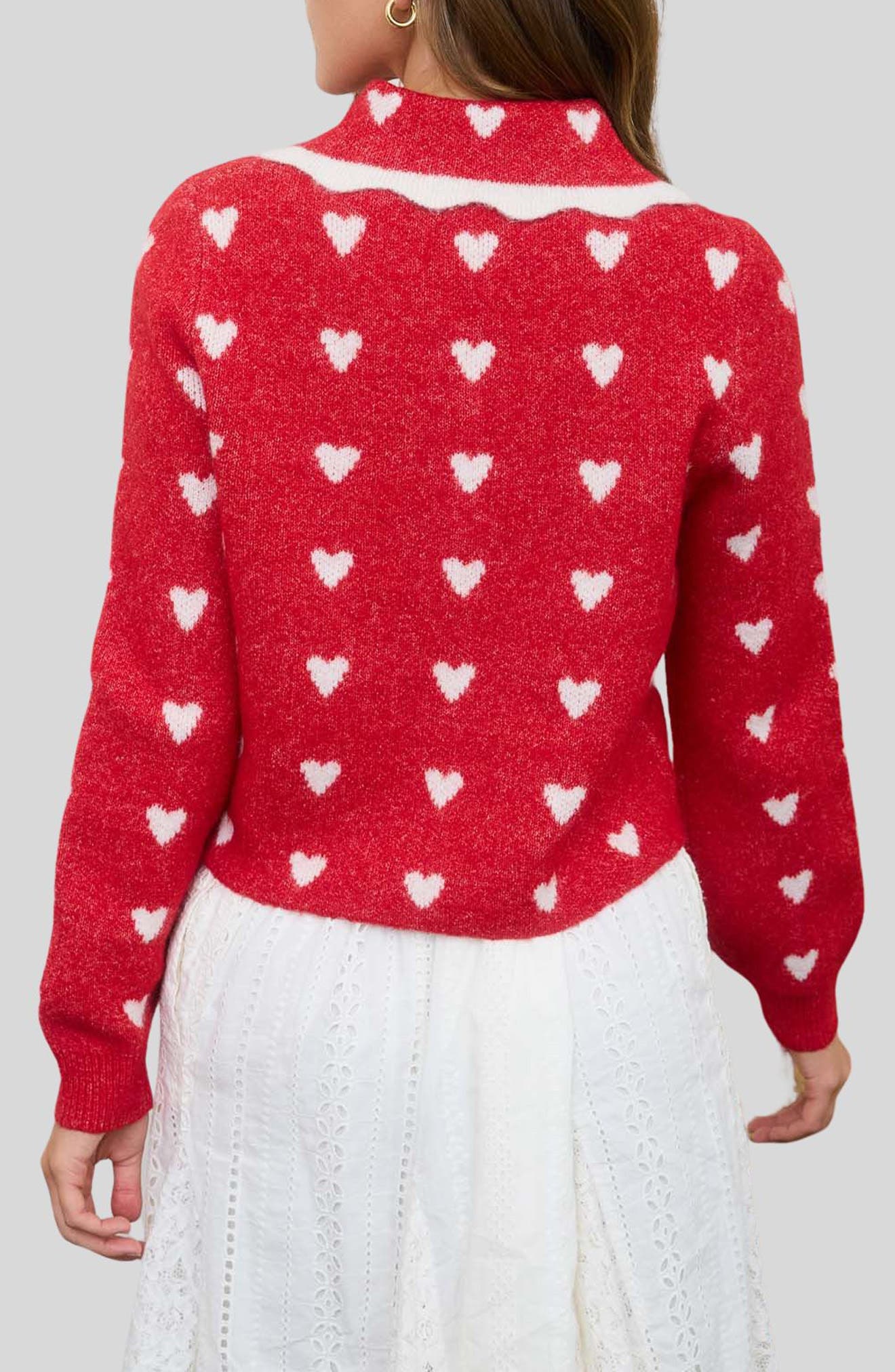 Heart Peter Pan Collar Cardigan - image 4