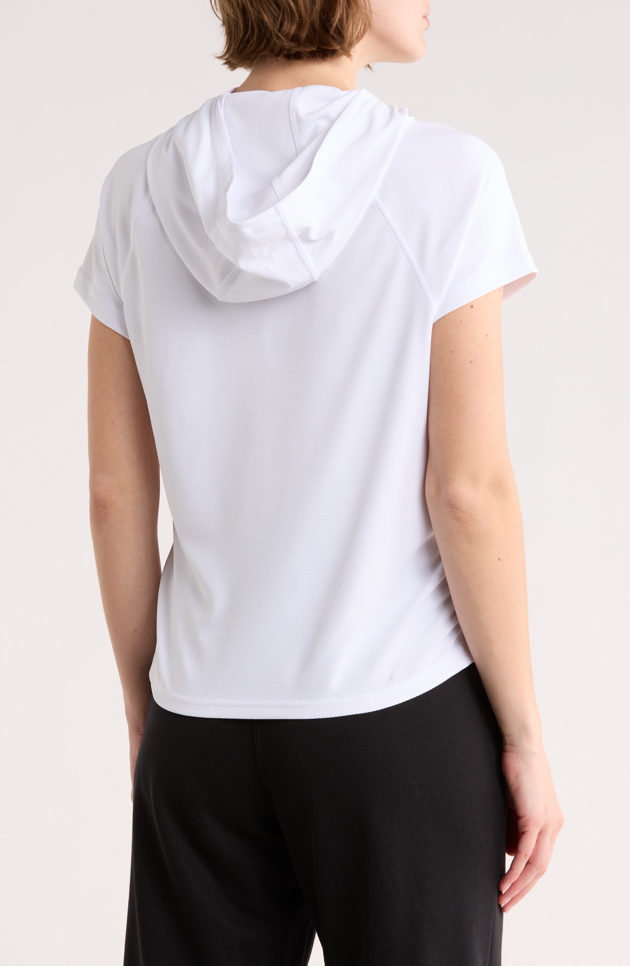 Ruched Short Sleeve Hooded T-Shirt - image 4