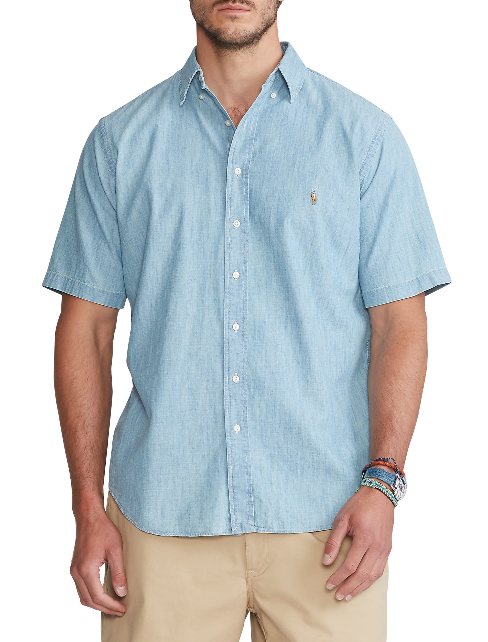Big & Tall Chambray Sport Shirt - image 1