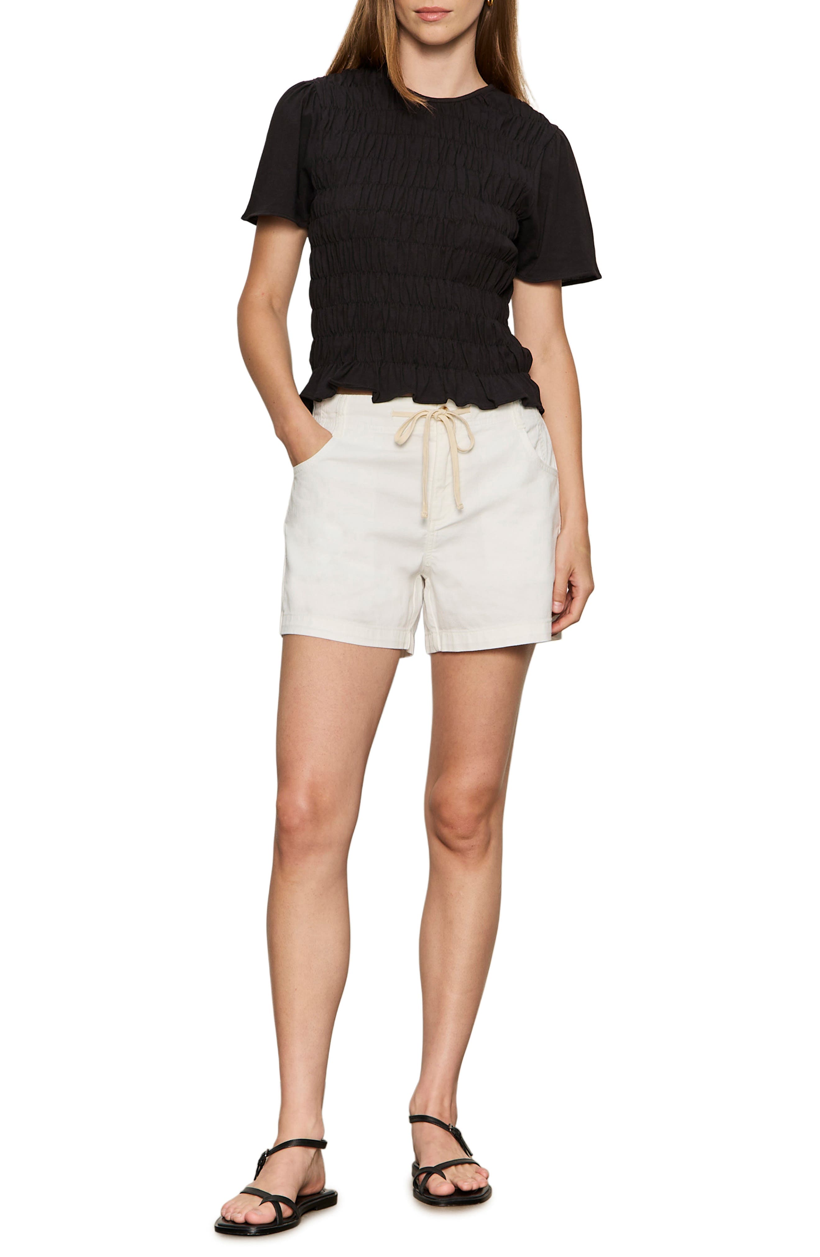 Idyll Tie Waist Denim Shorts - image 2