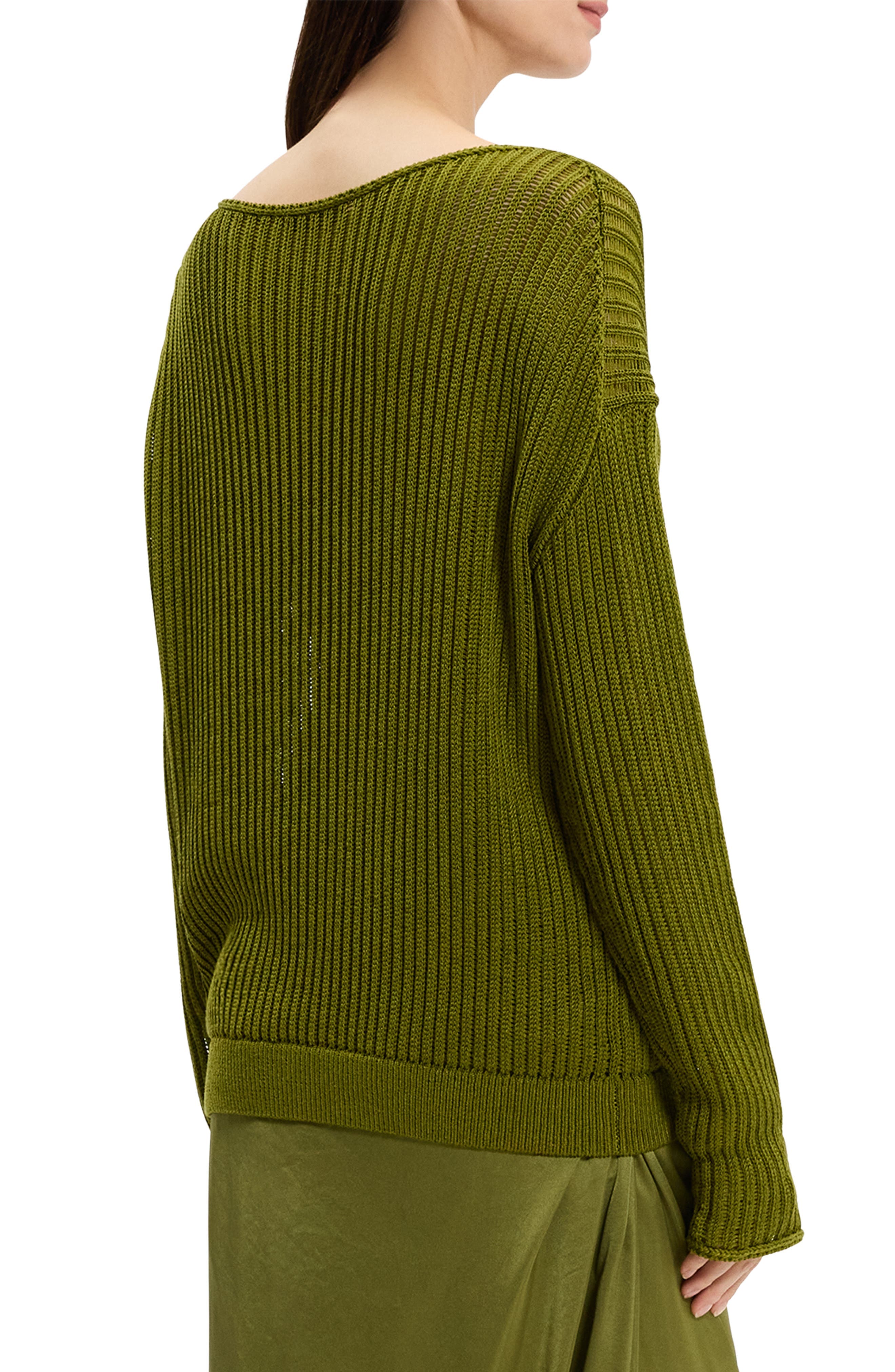 Open Neck Pima Cotton Sweater - image 2