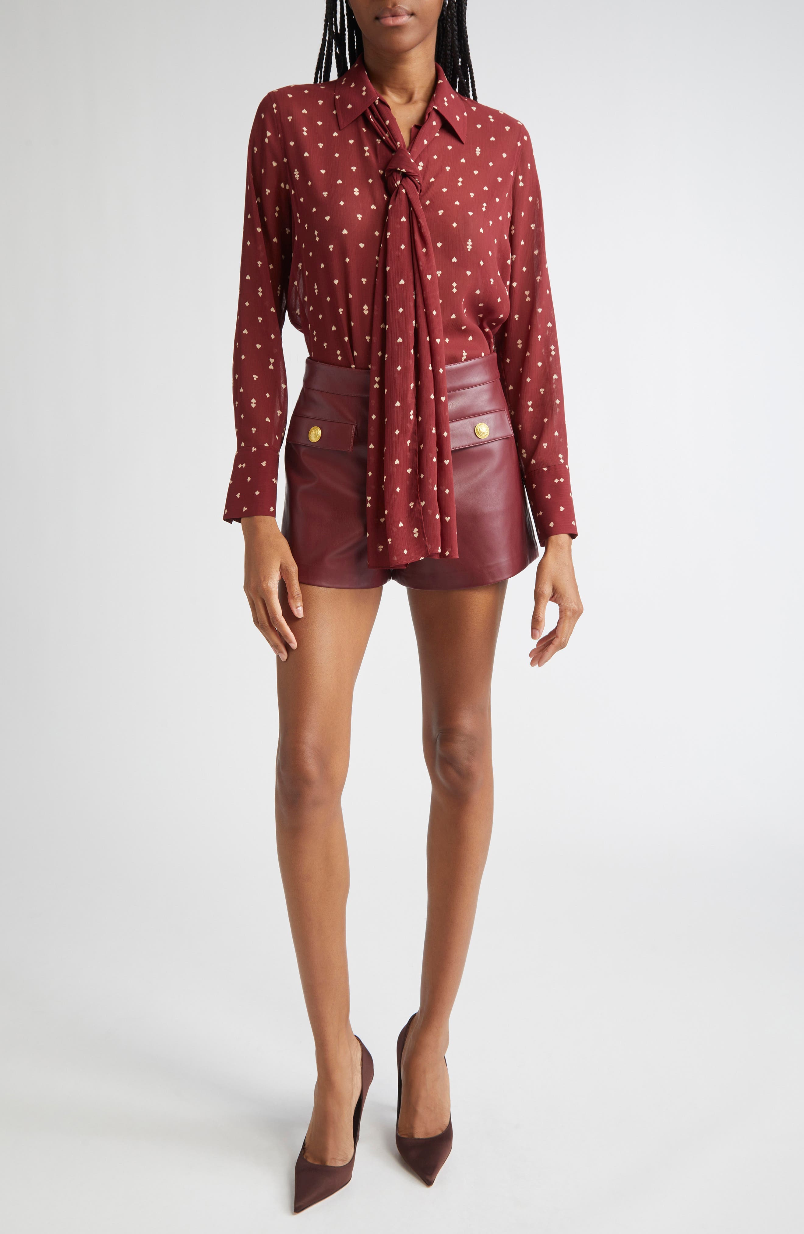 Basil Tie Neck Shirt - image 2