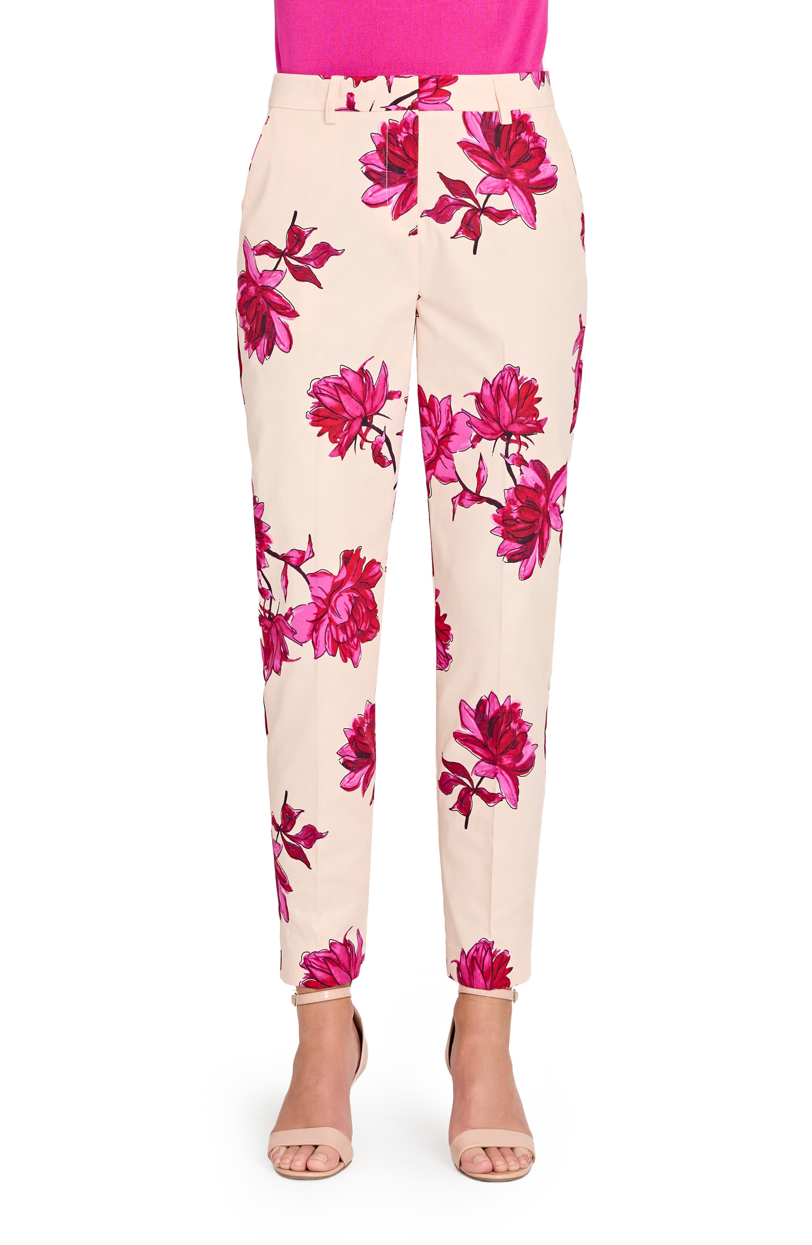 Print Sateen Pants - image 1