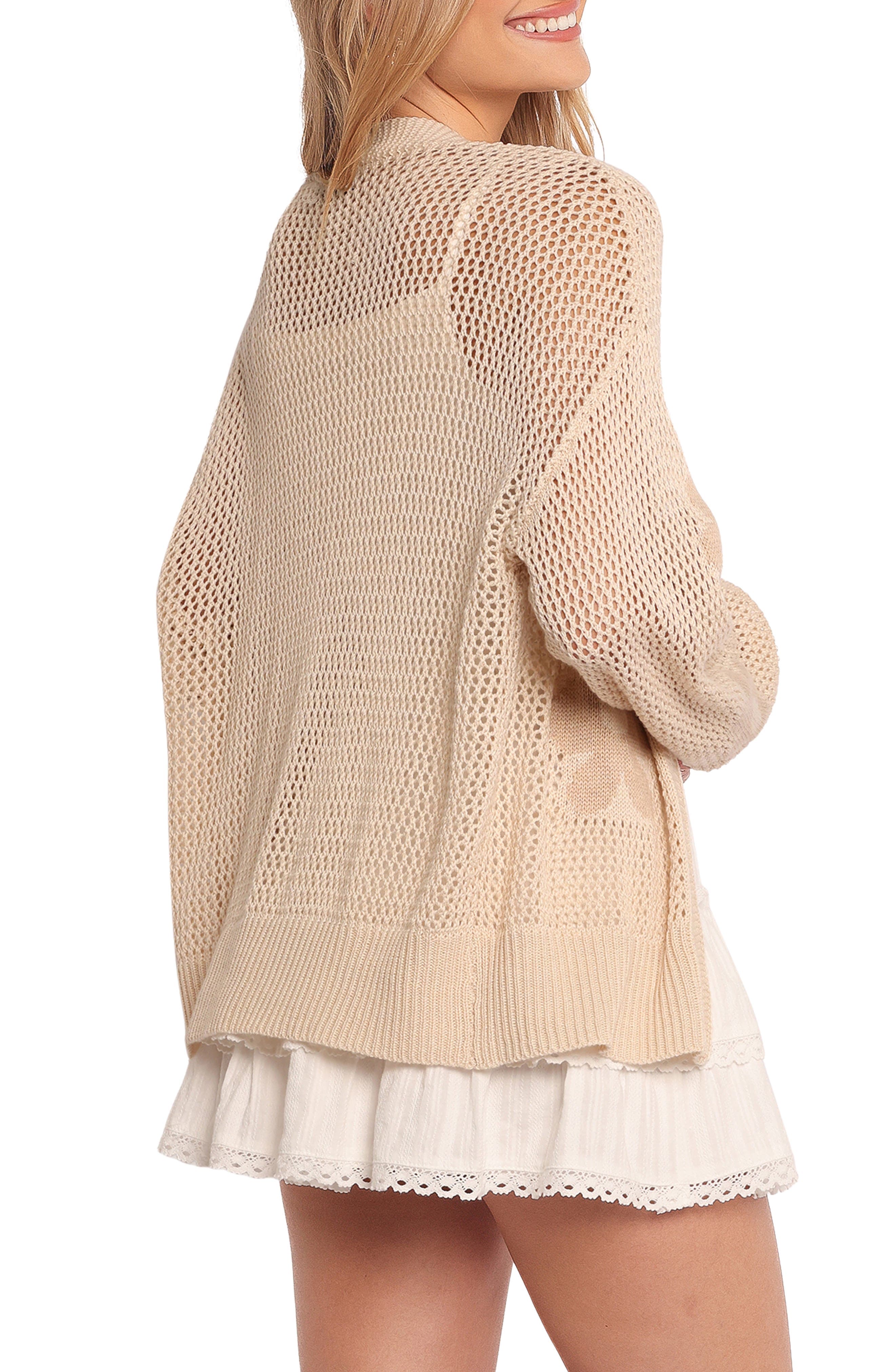 Winslow Open Knit Flower Cardigan - image 2