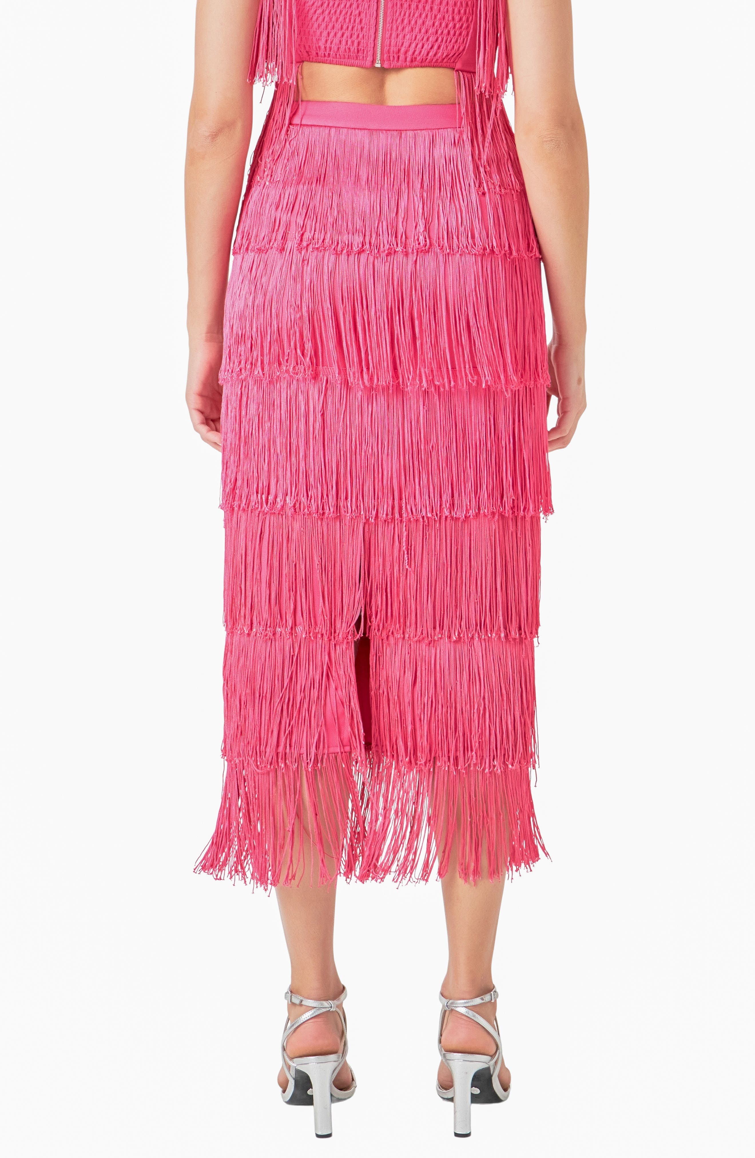Fringe Tiered Maxi Skirt - image 2