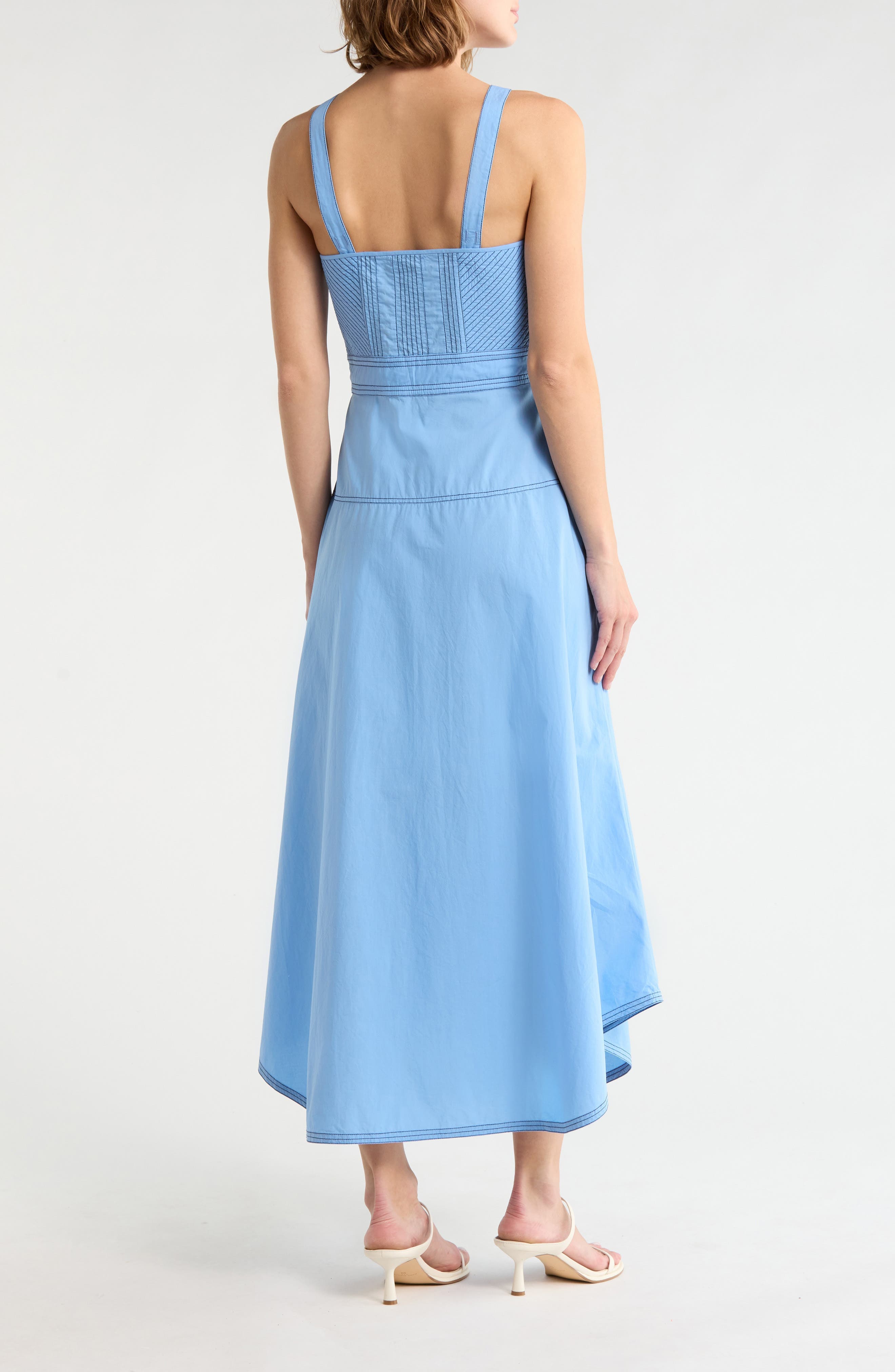 Devi Topstitch Midi Dress - image 4
