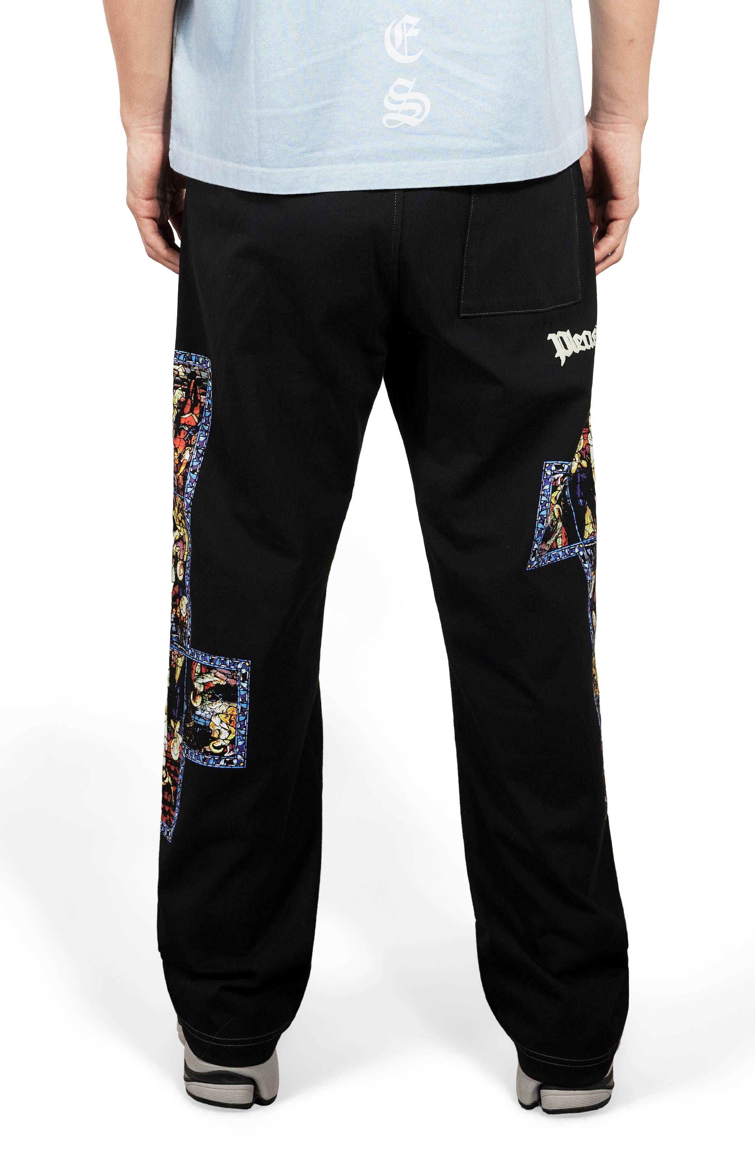 Blasphemy Print Straight Leg Drawstring Sweatpants - image 2