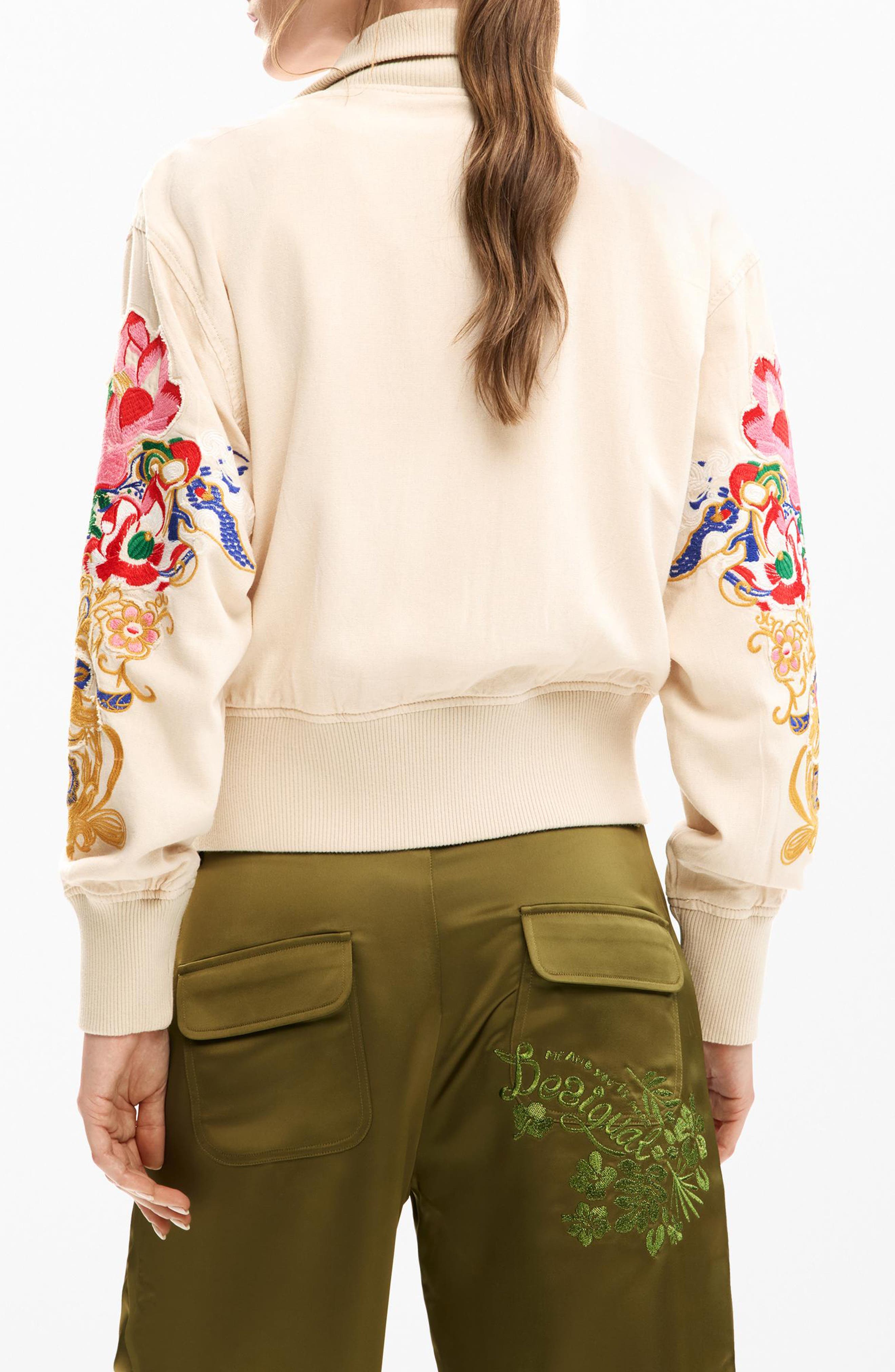 Embroidered Sleeve Detail Jacket - image 2
