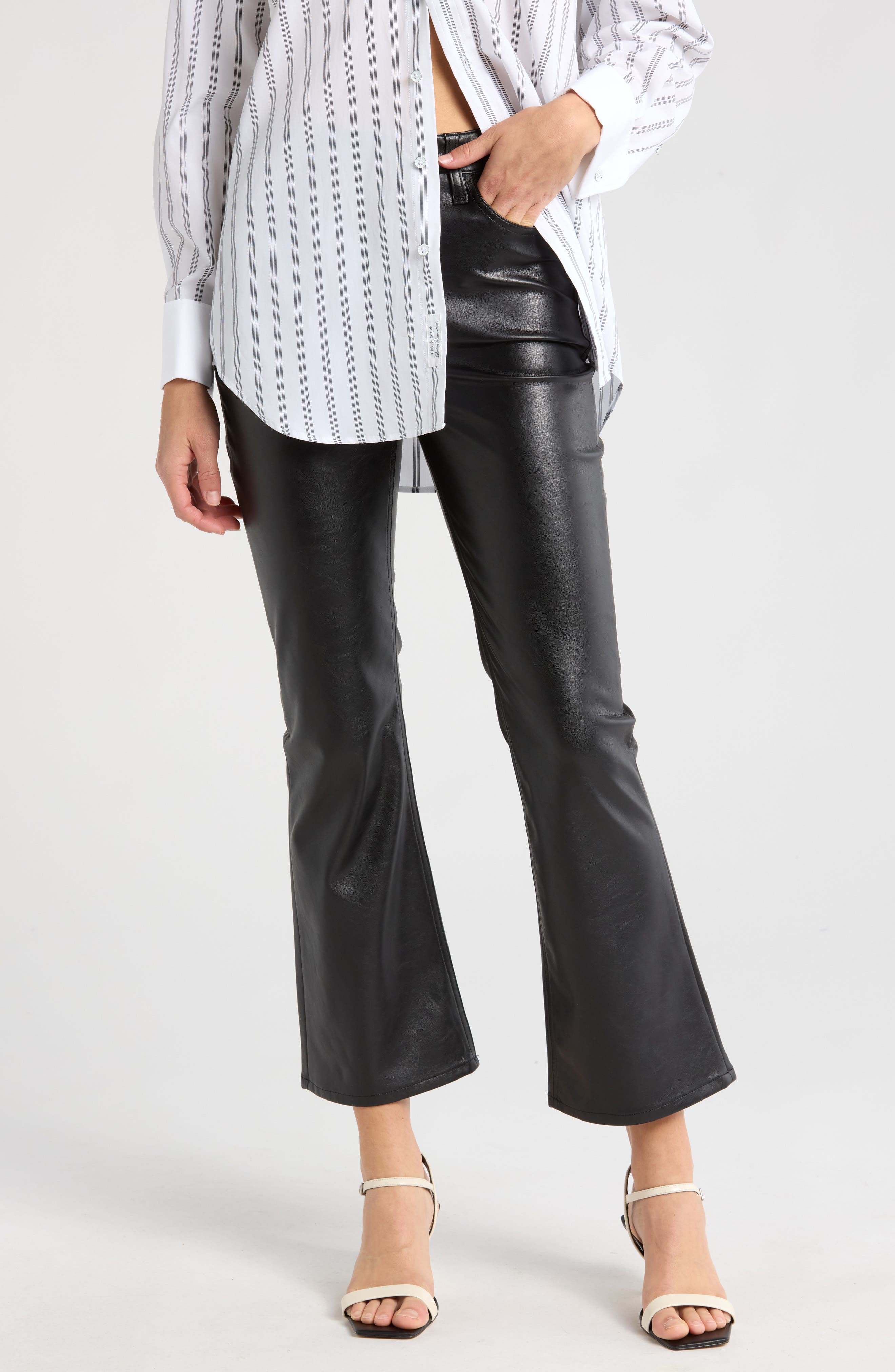 Casey Faux Leather Ankle Pants - image 1