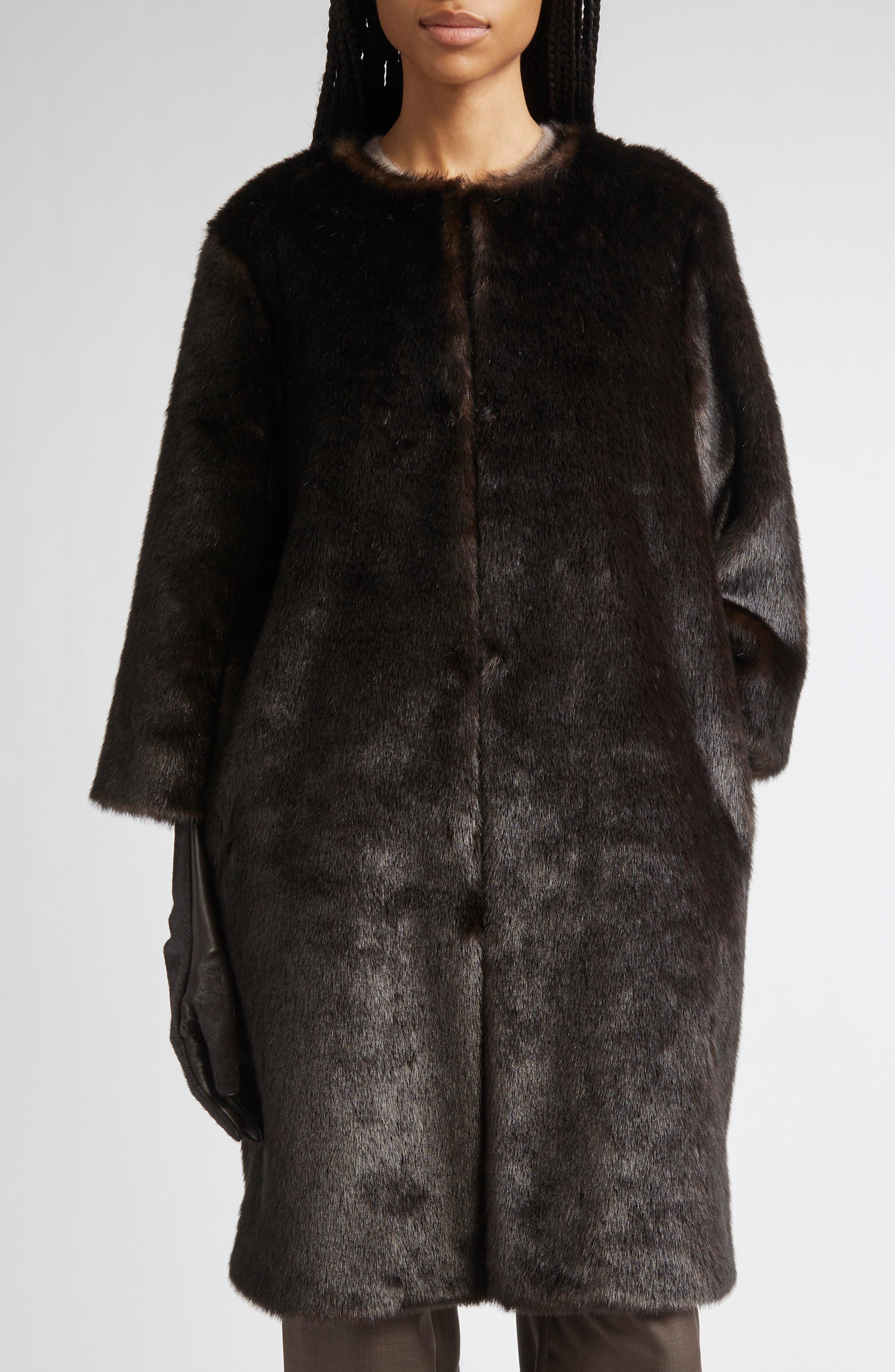 Moore Faux Fur Long Coat - image 1