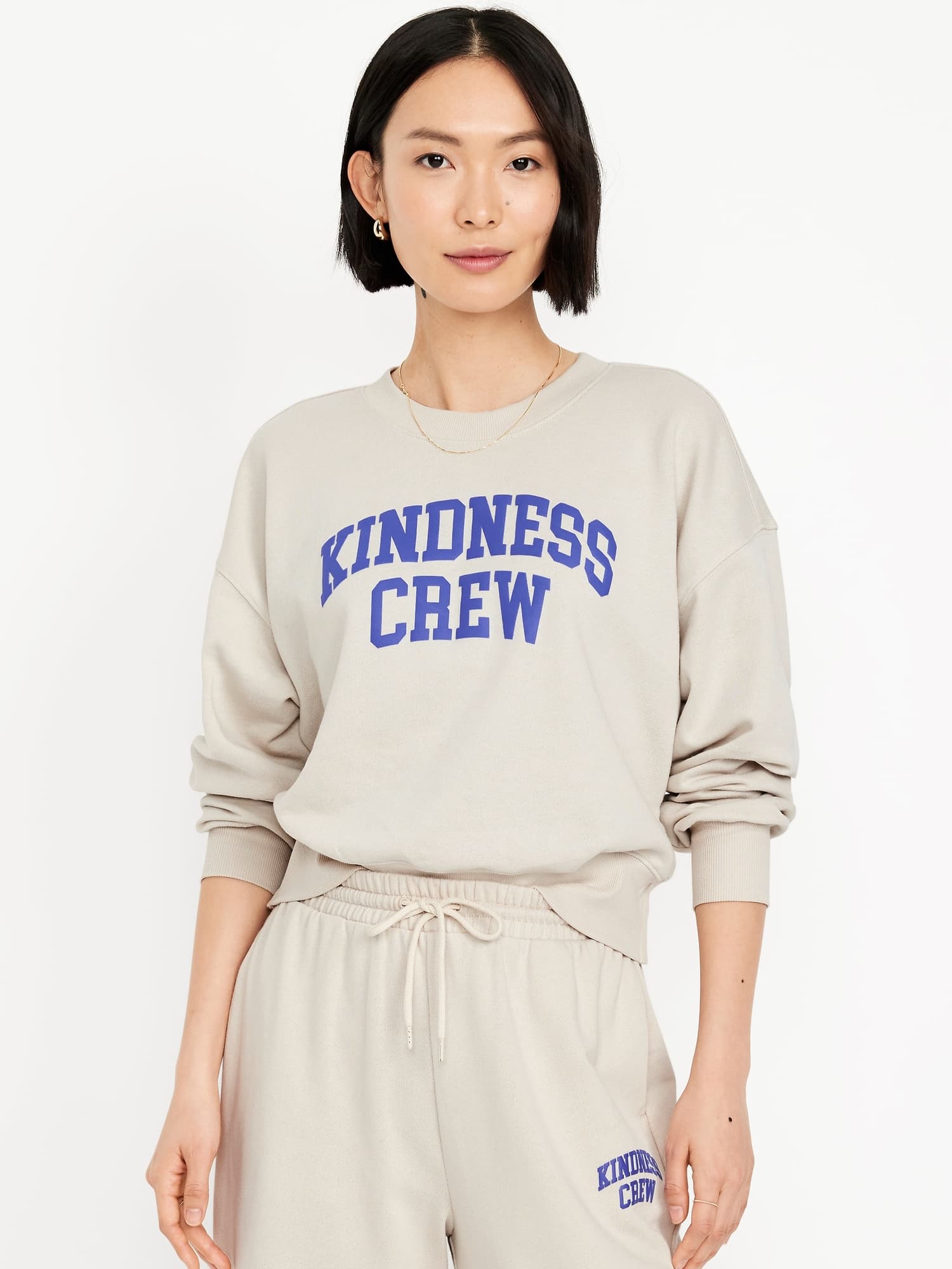 SoComfy Graphic Drop-Shoulder Crew-Neck Sweatshirt