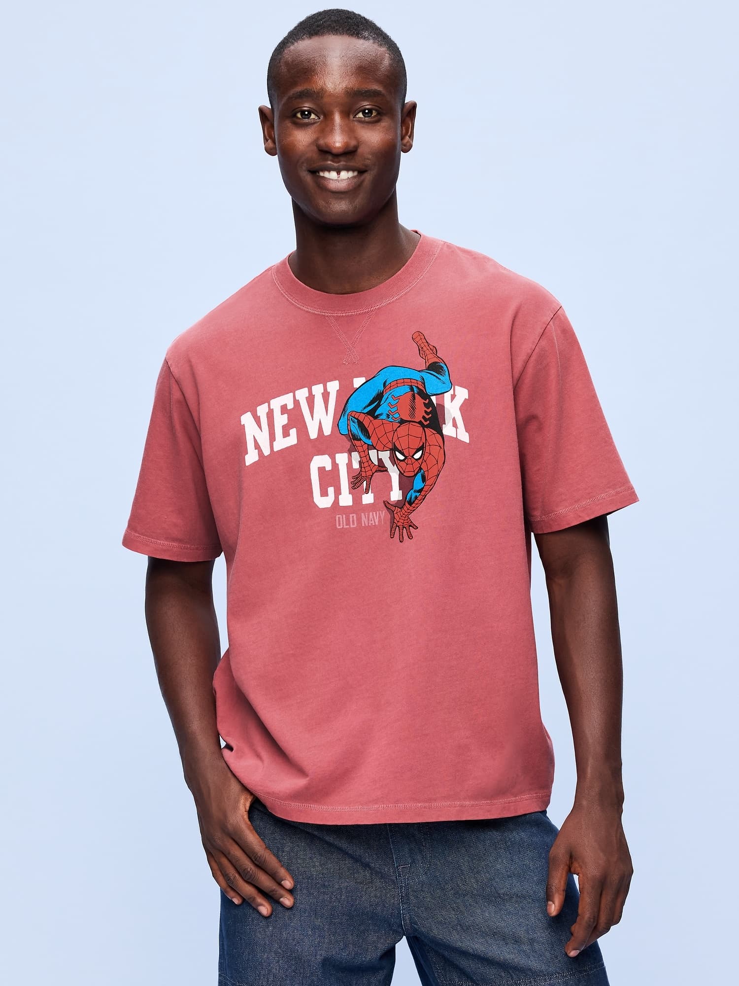 Old Navy x Marvel Spider-Man Boxy Heavyweight Graphic T-Shirt for Men - image 1
