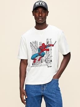 Old Navy x Marvel Spider-Man Boxy Heavyweight Graphic T-Shirt for Men - image 3