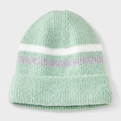 Girls' Striped Beanie Hat - Cat & Jack