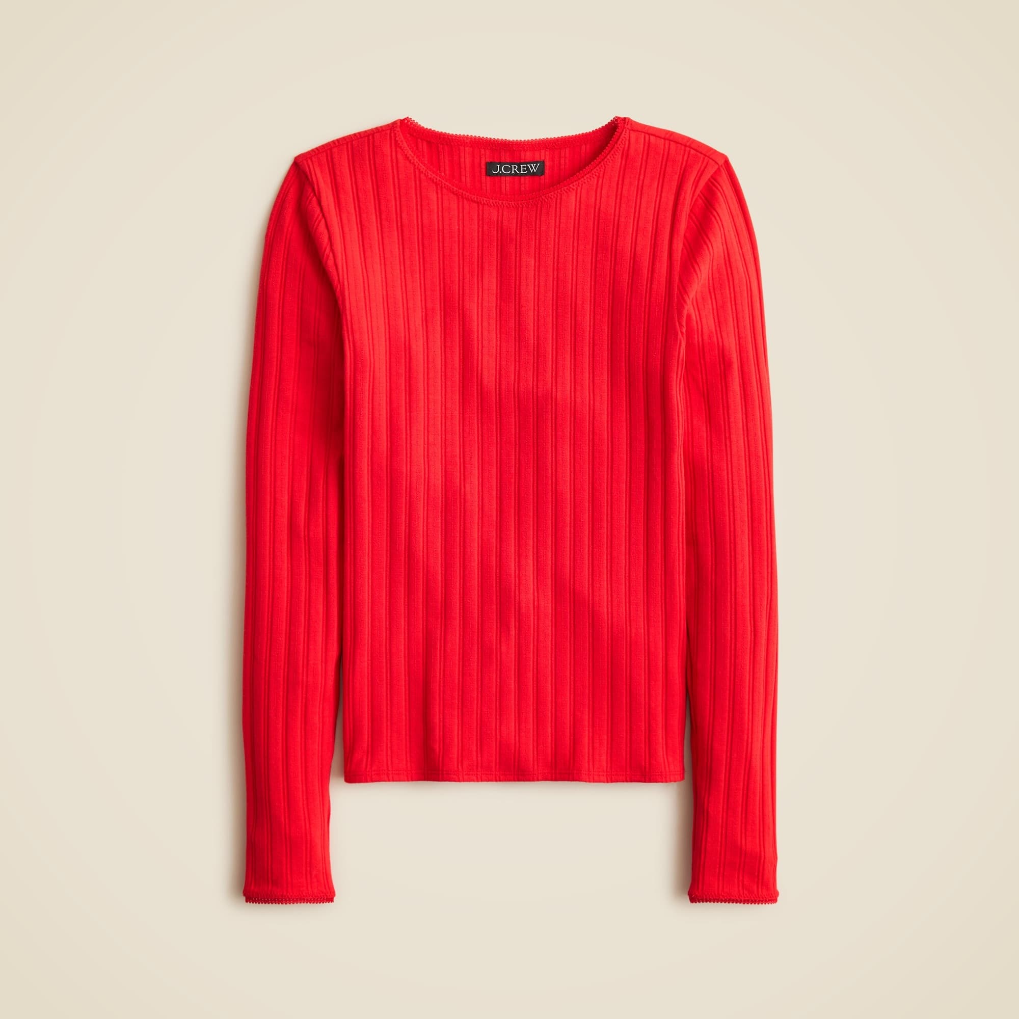 Pointelle long-sleeve T-shirt