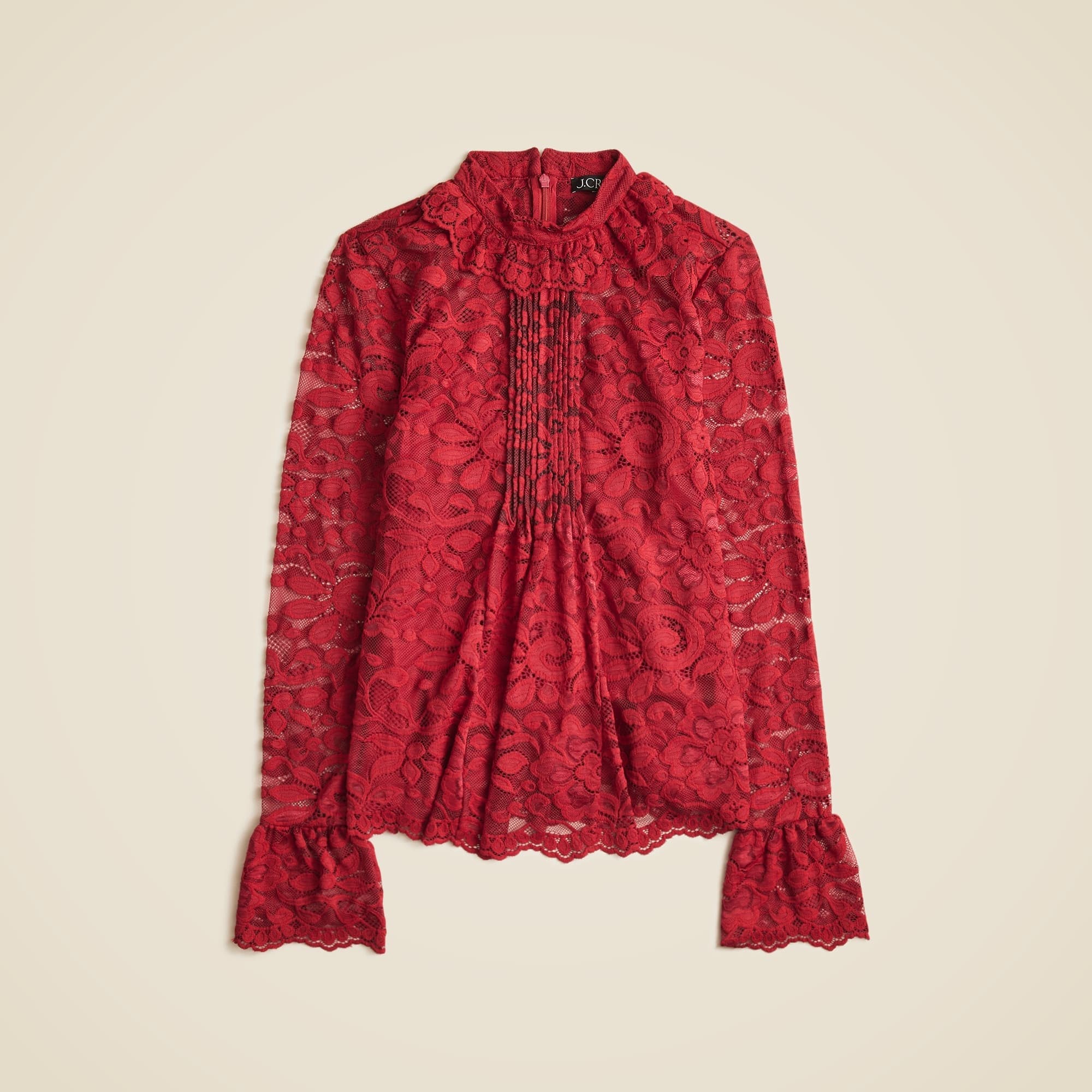 Lace mockneck top
