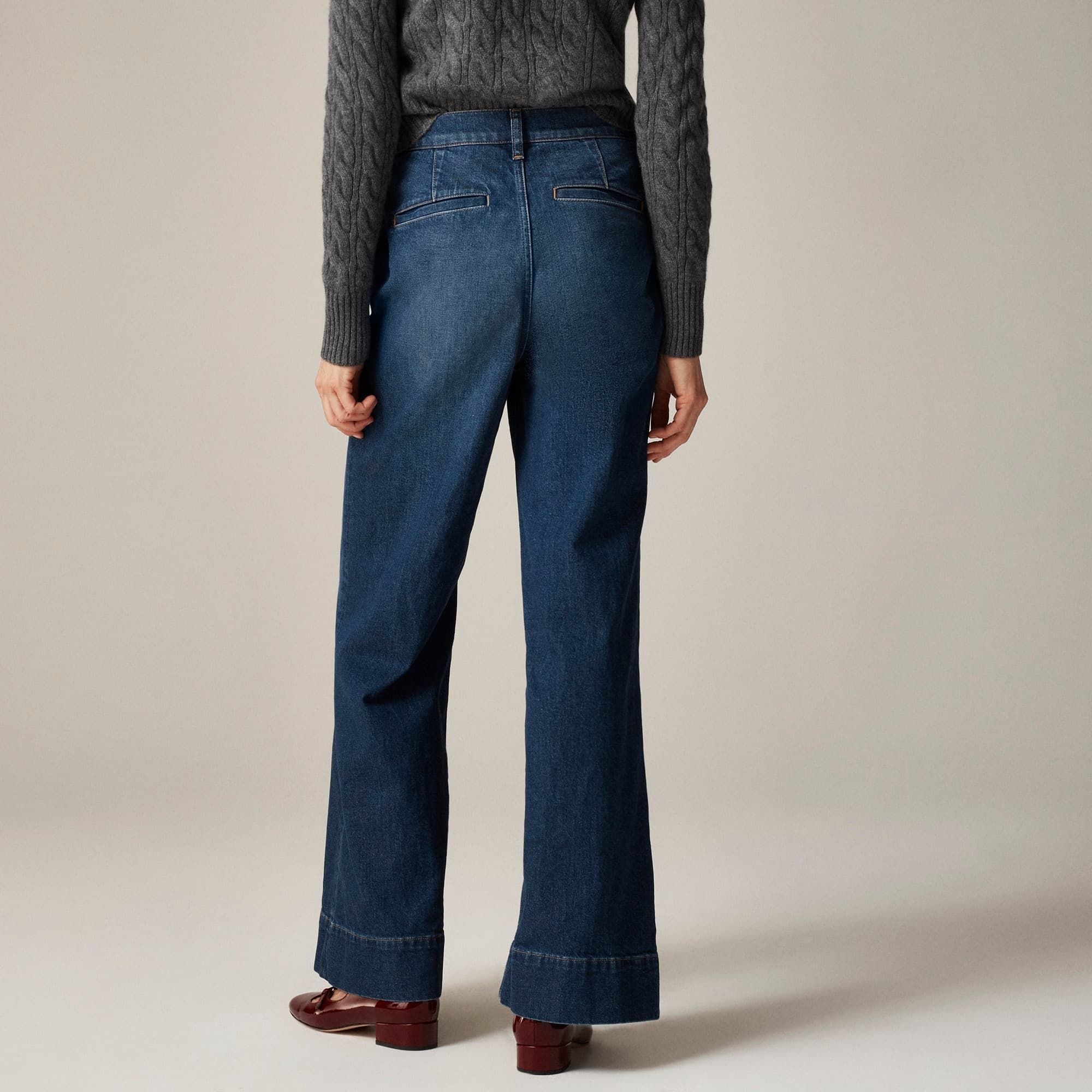 High-rise denim trouser jean with button-fly - image 4