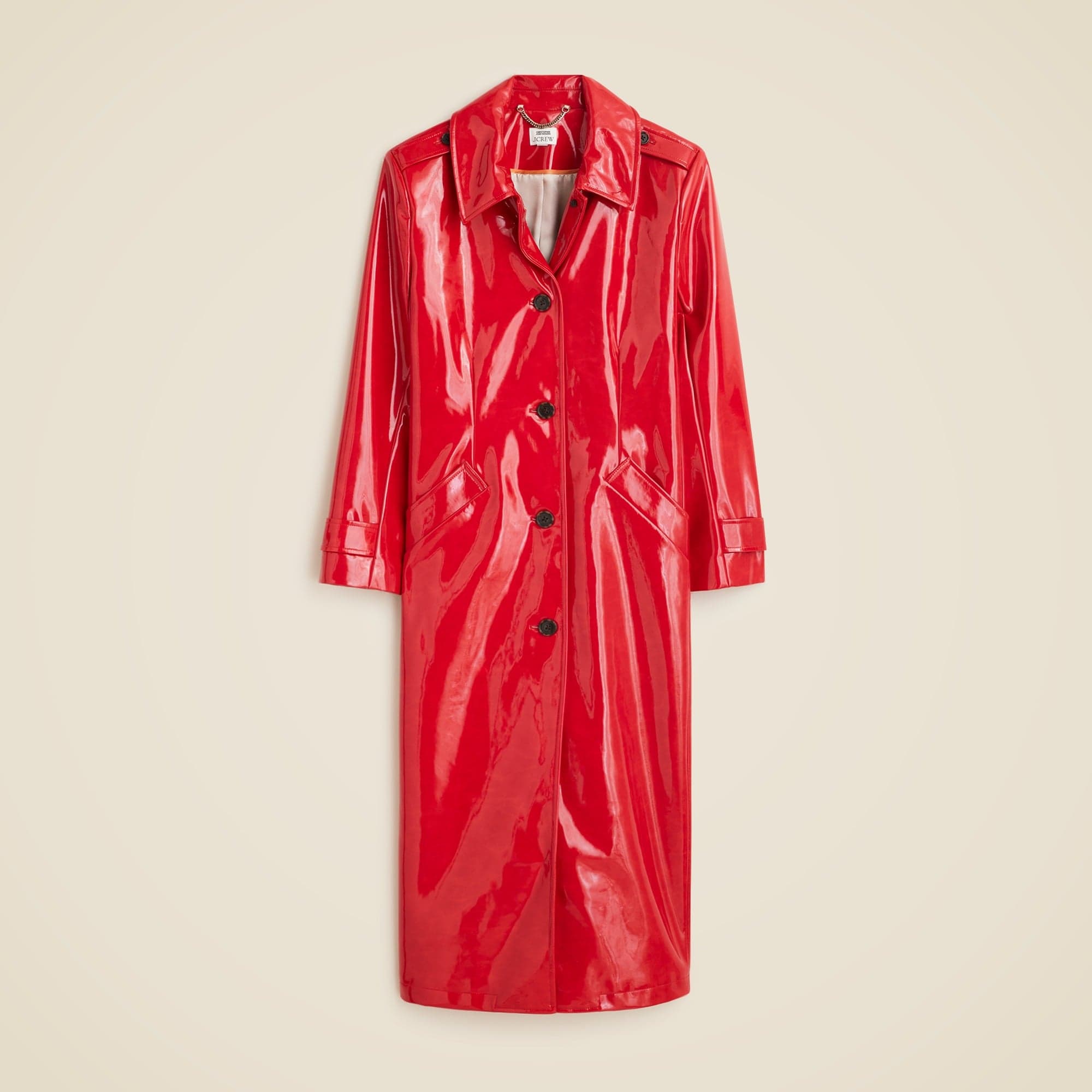 Christopher John Rogers X J.Crew topcoat in red vinyl - image 1