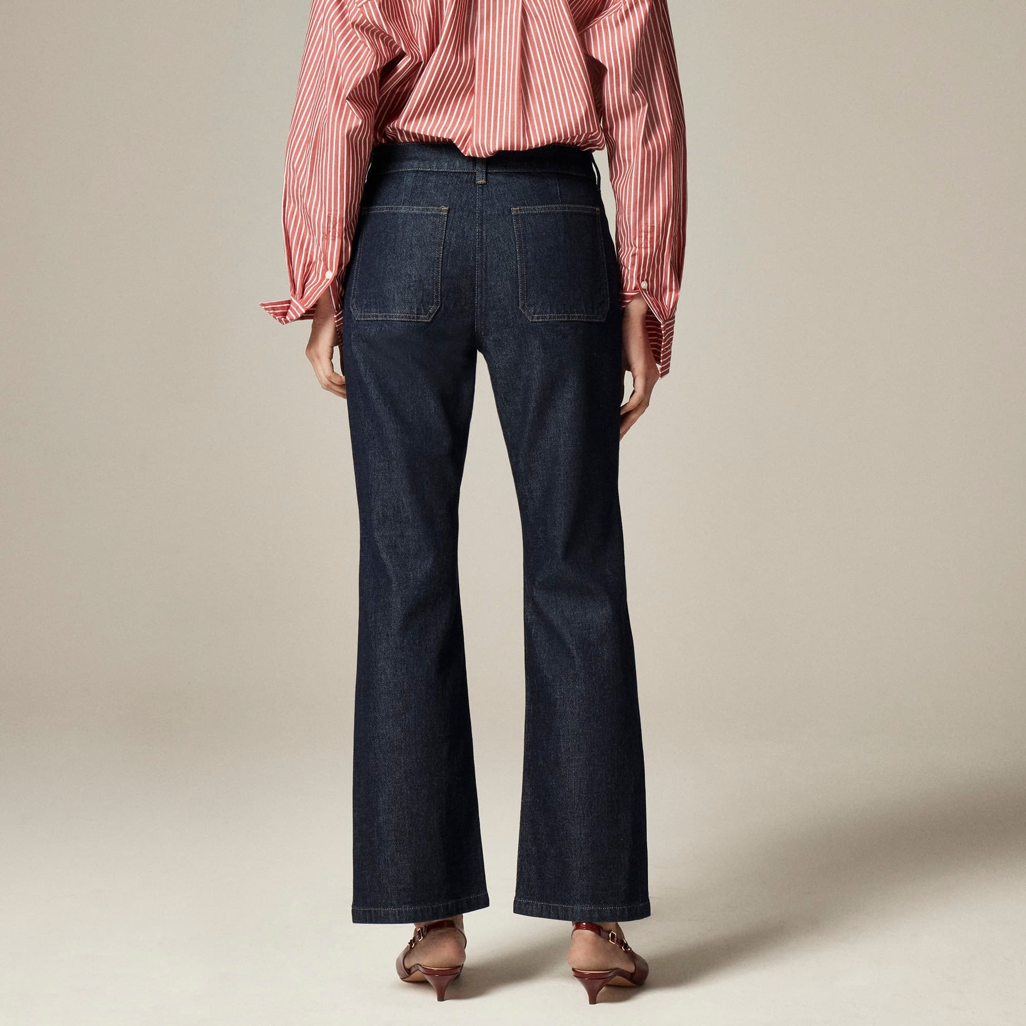 High-rise kickout jean with sailor pockets - image 4