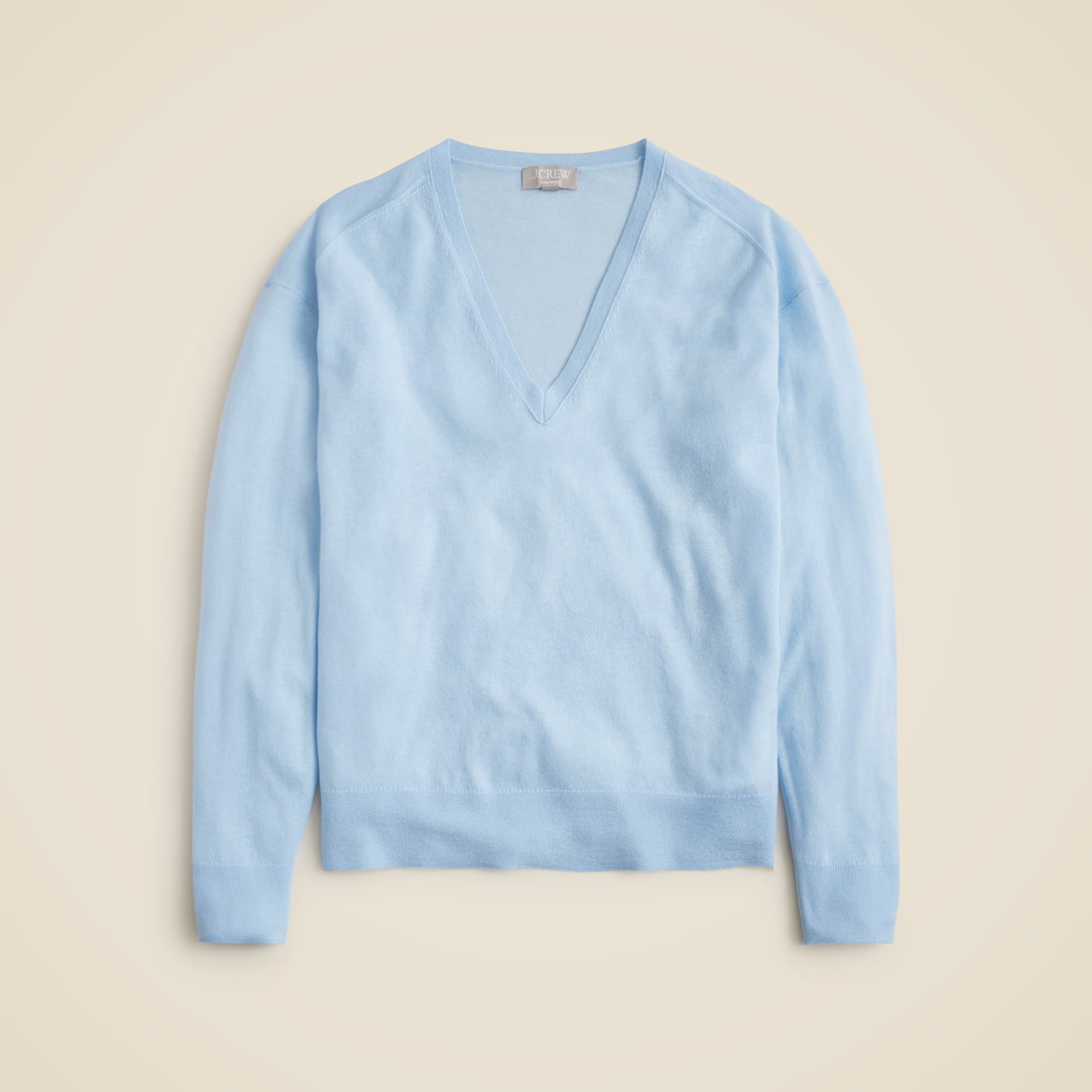 Oversized featherweight cashmere V-neck sweater