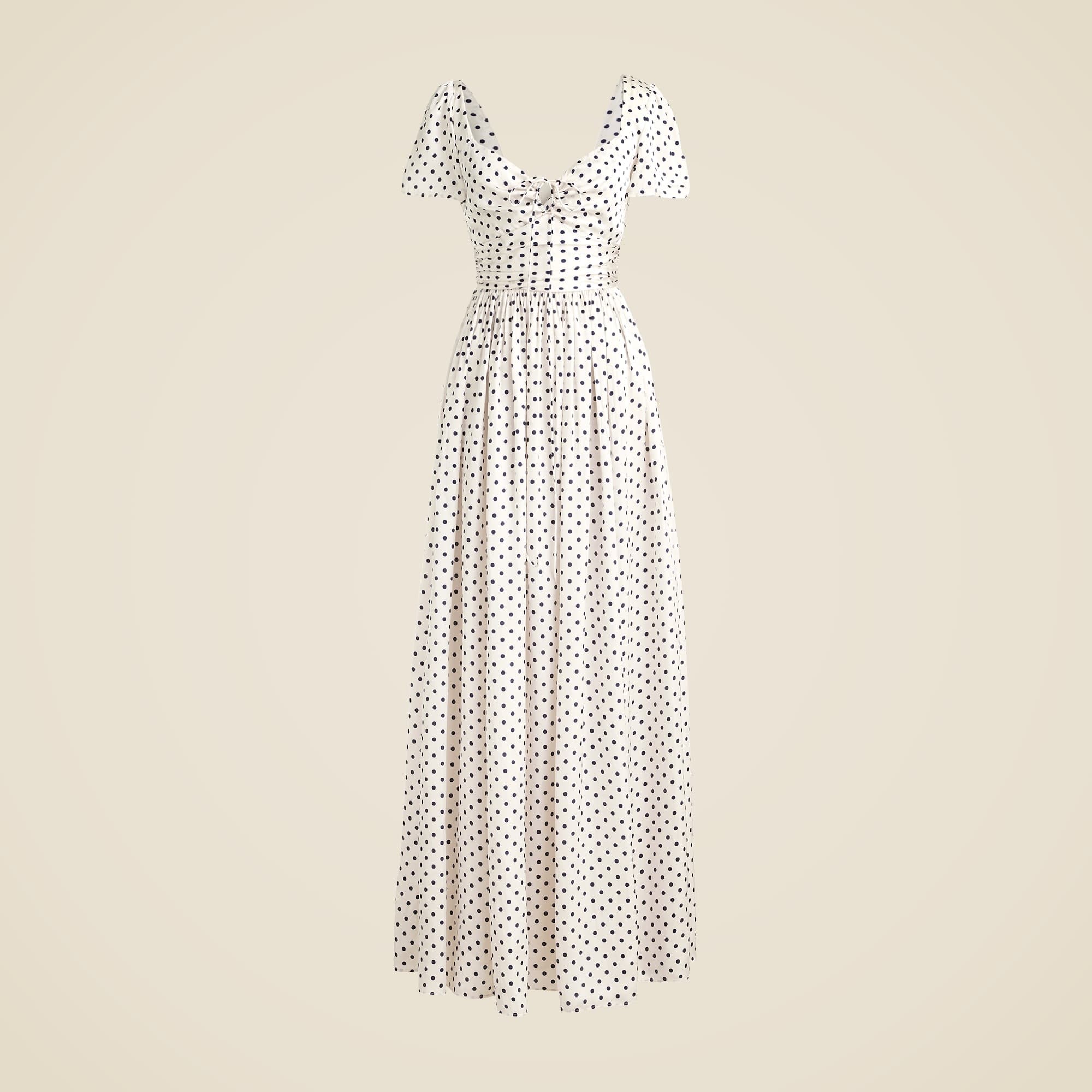 Collection flutter-sleeve maxi dress in luster georgette - image 1