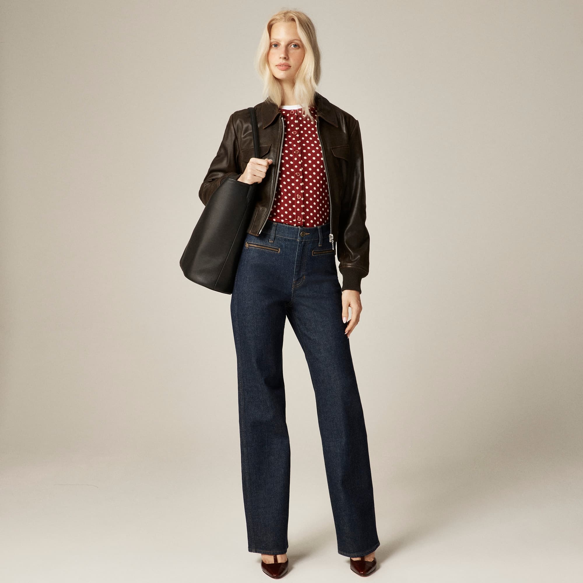 Full-length slim-wide jean - image 2