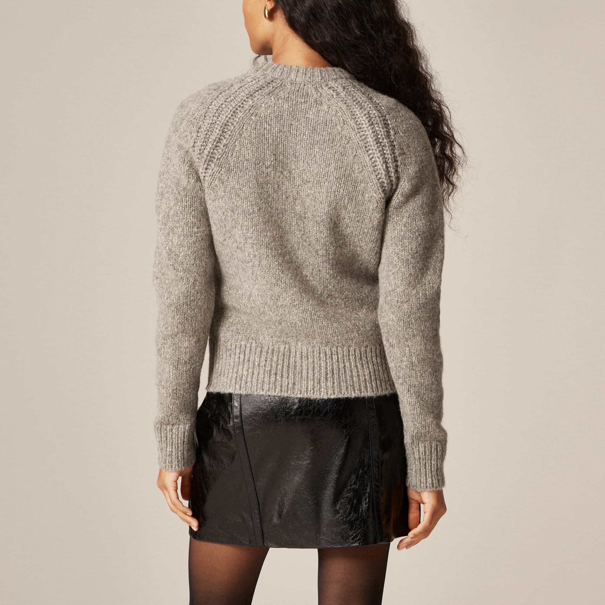 Raglan cardigan in heathered yarn - image 5