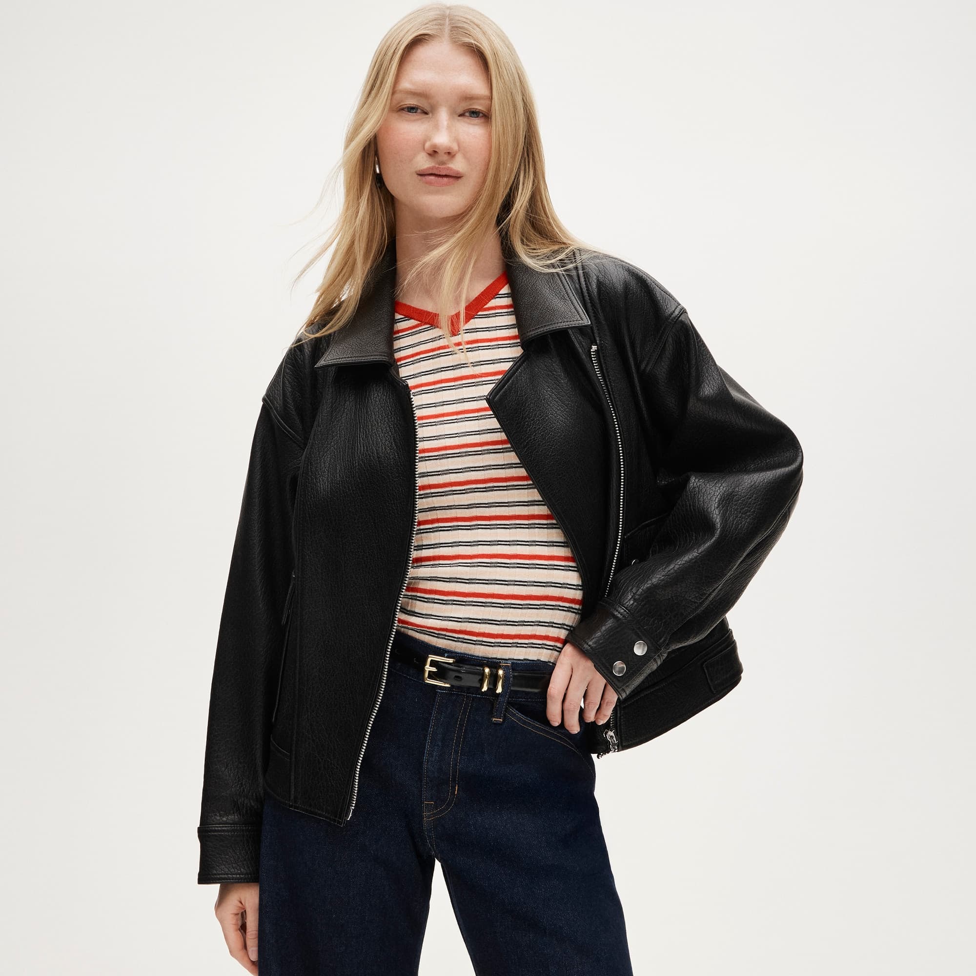 Collection leather motorcycle jacket - image 2