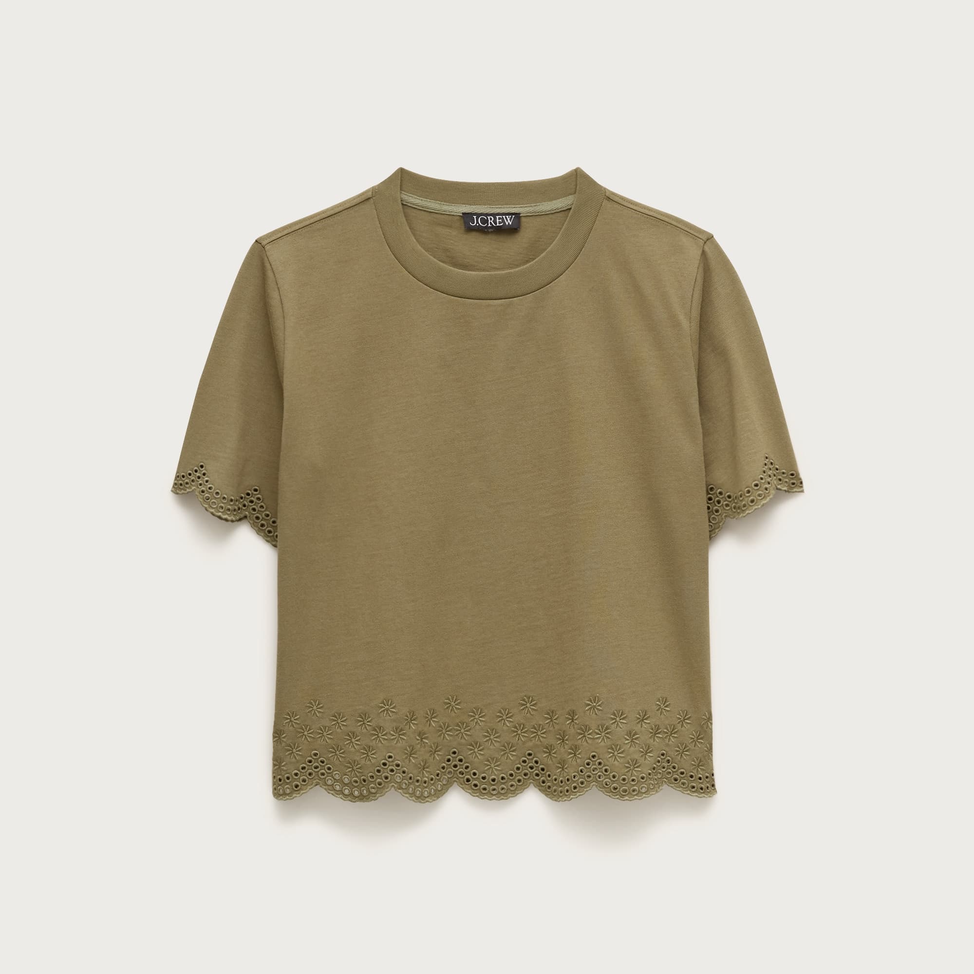 Premium-weight relaxed scalloped T-shirt