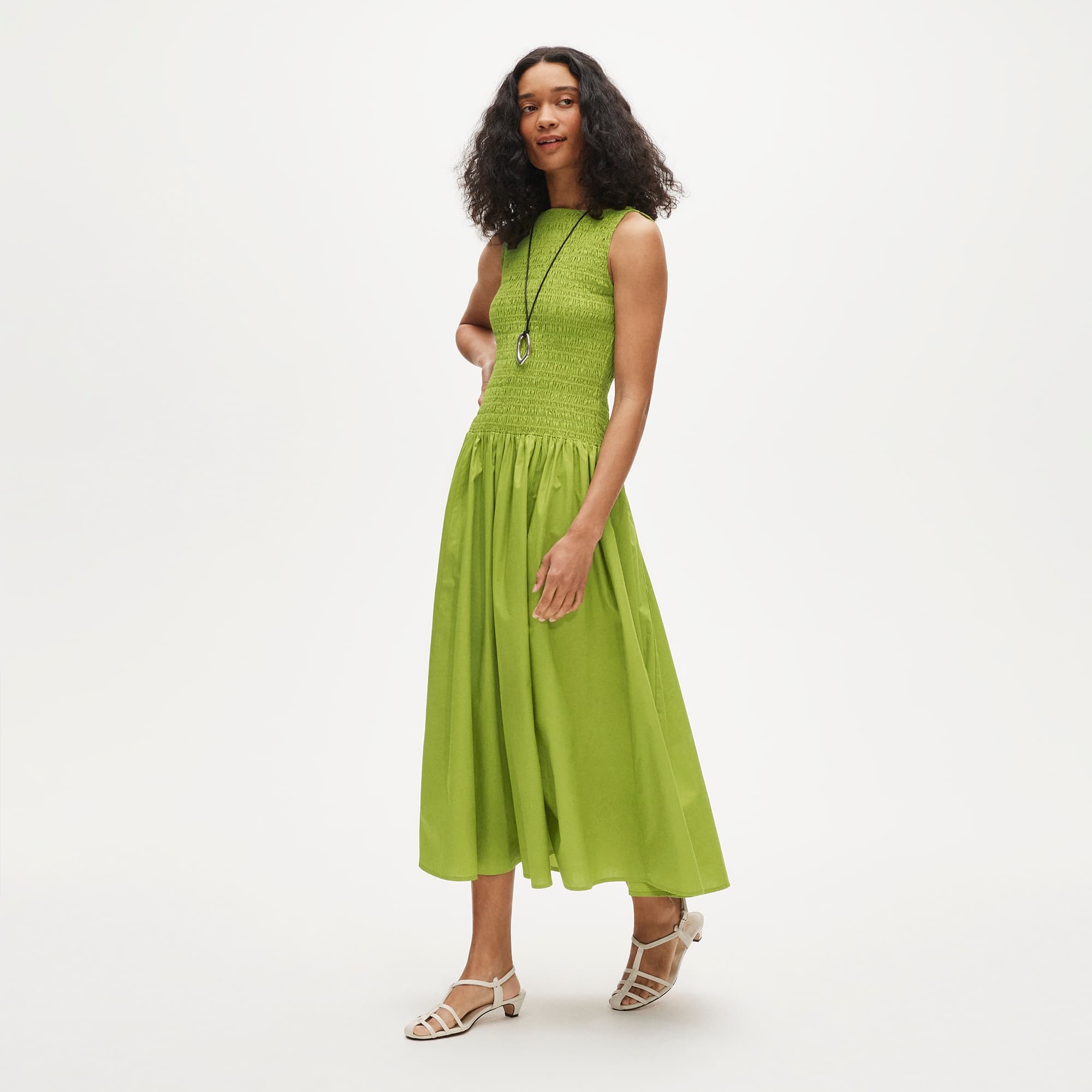 Lina smocked midi dress - image 2