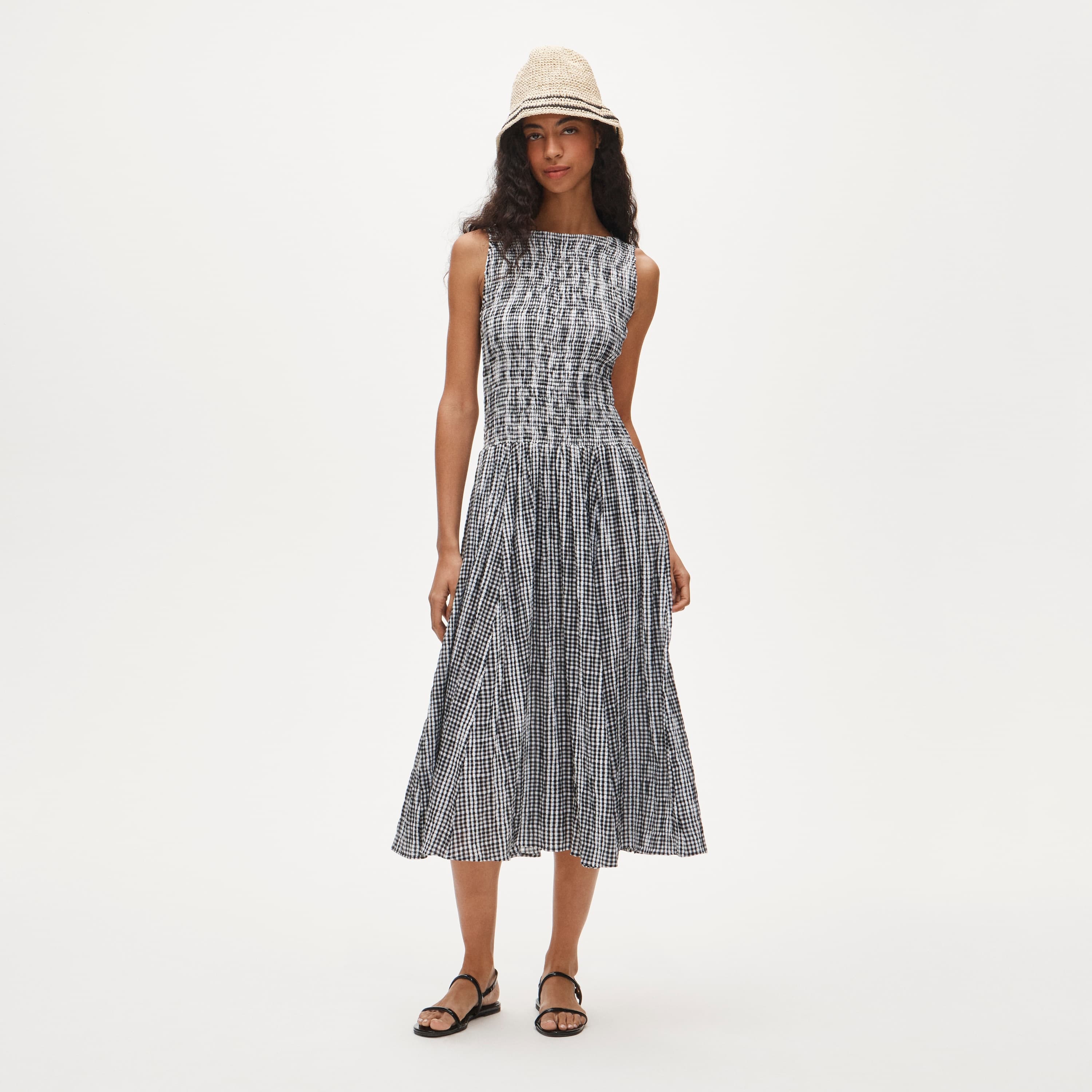 Lina midi dress in gingham - image 2