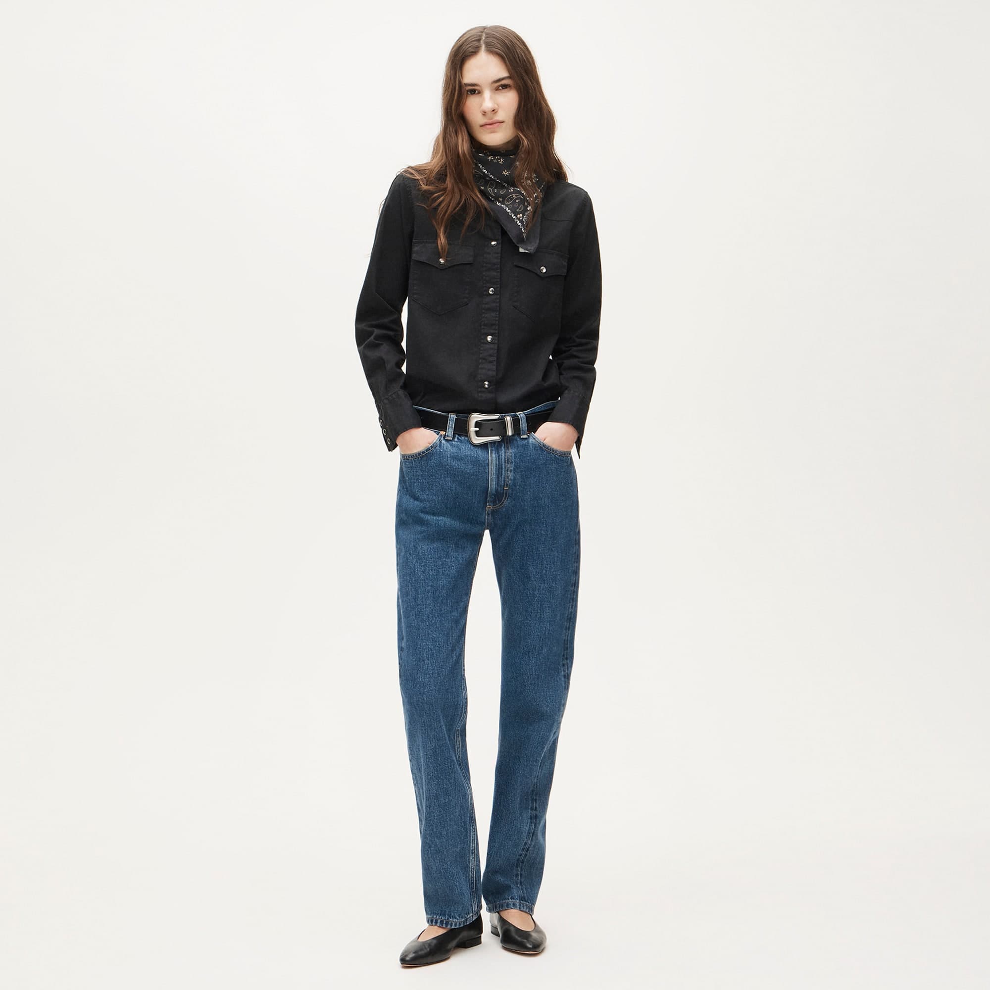 Women's Lee&reg; X J.Crew Jules garment-dyed western shirt - image 3