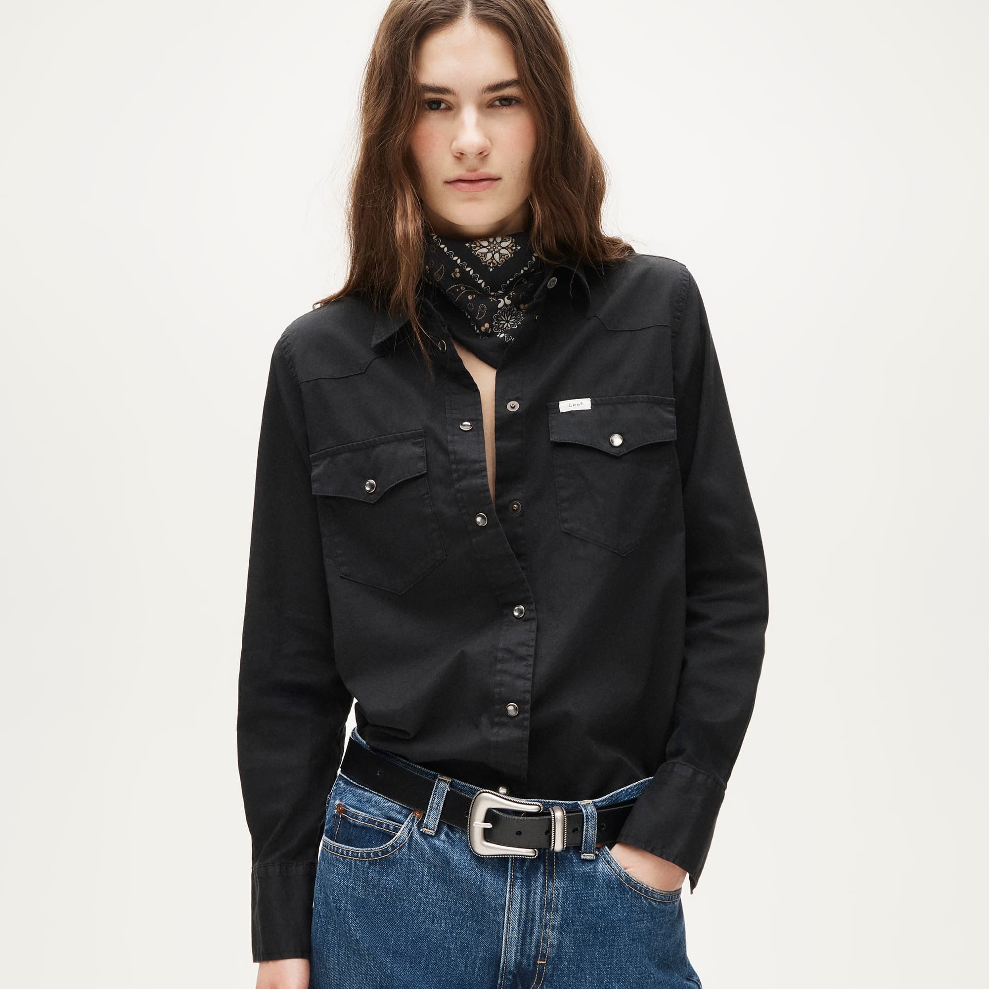 Women's Lee&reg; X J.Crew Jules garment-dyed western shirt - image 2