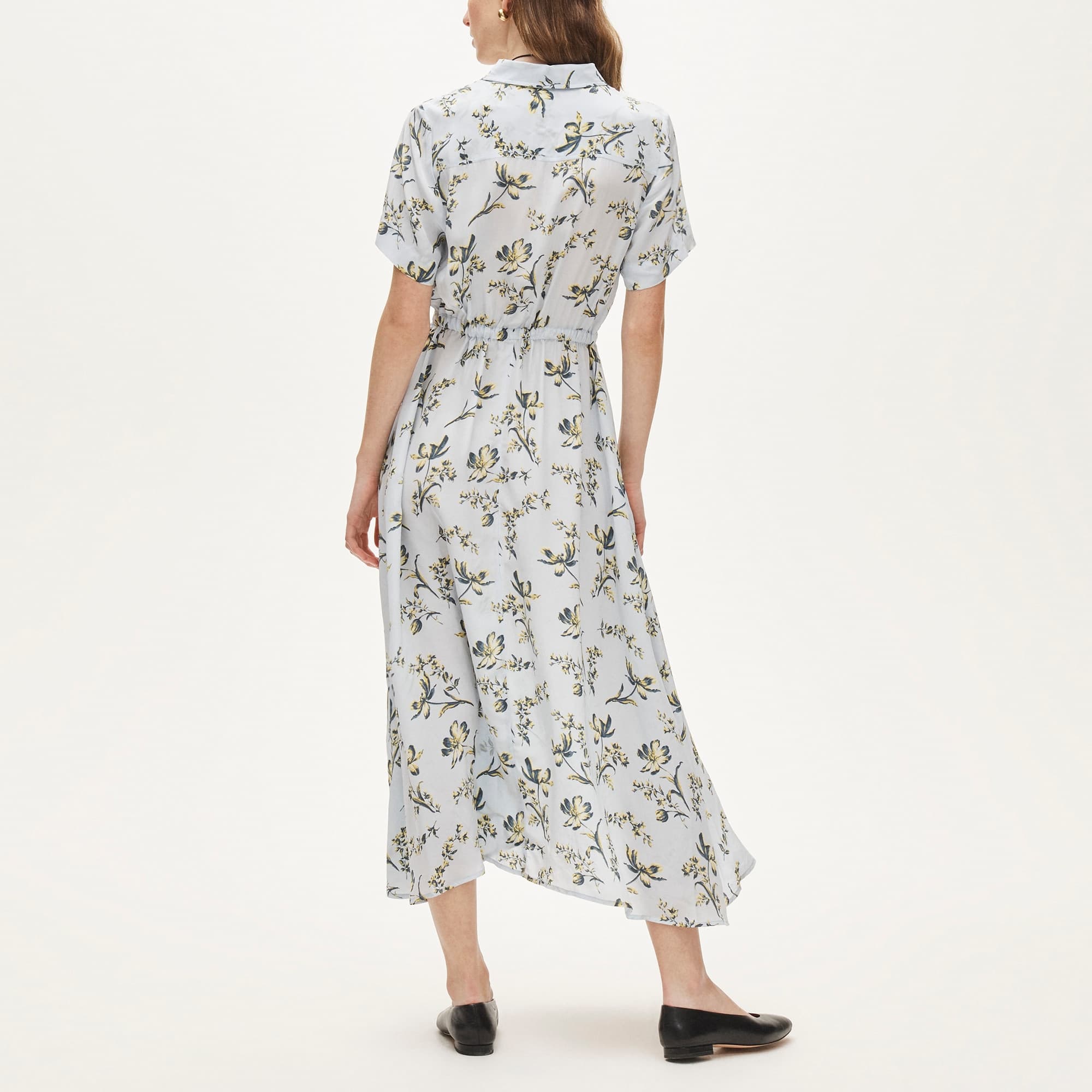 Elena shirt-dress in crepe de chine - image 4