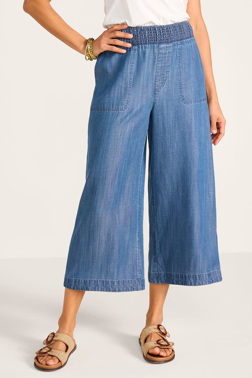 TENCEL Wide Leg Pull On Crops
