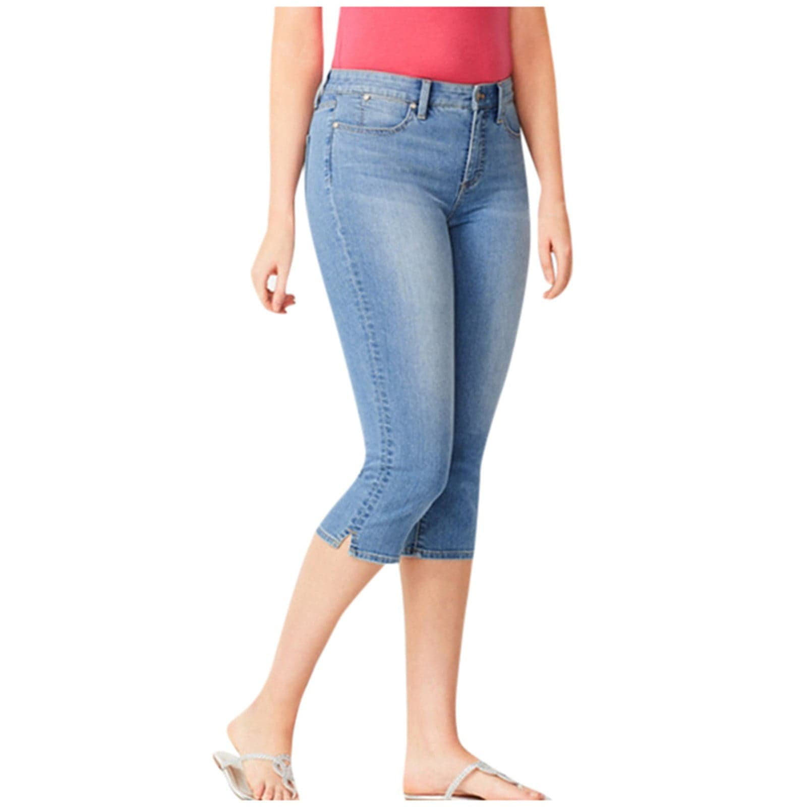 Capri Jeans for Women Skinny High Waisted Slim Fitted Denim Pants Jean Tights Capris Streetwear