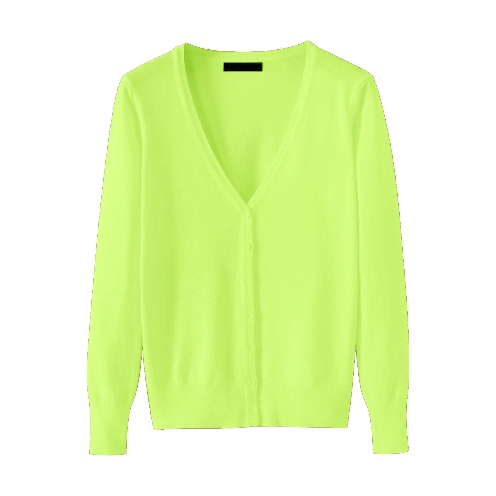 Jackets For Women Lightweight V Neck Knitted Cotton Cardigan Sweater, Green , Size M-5XL