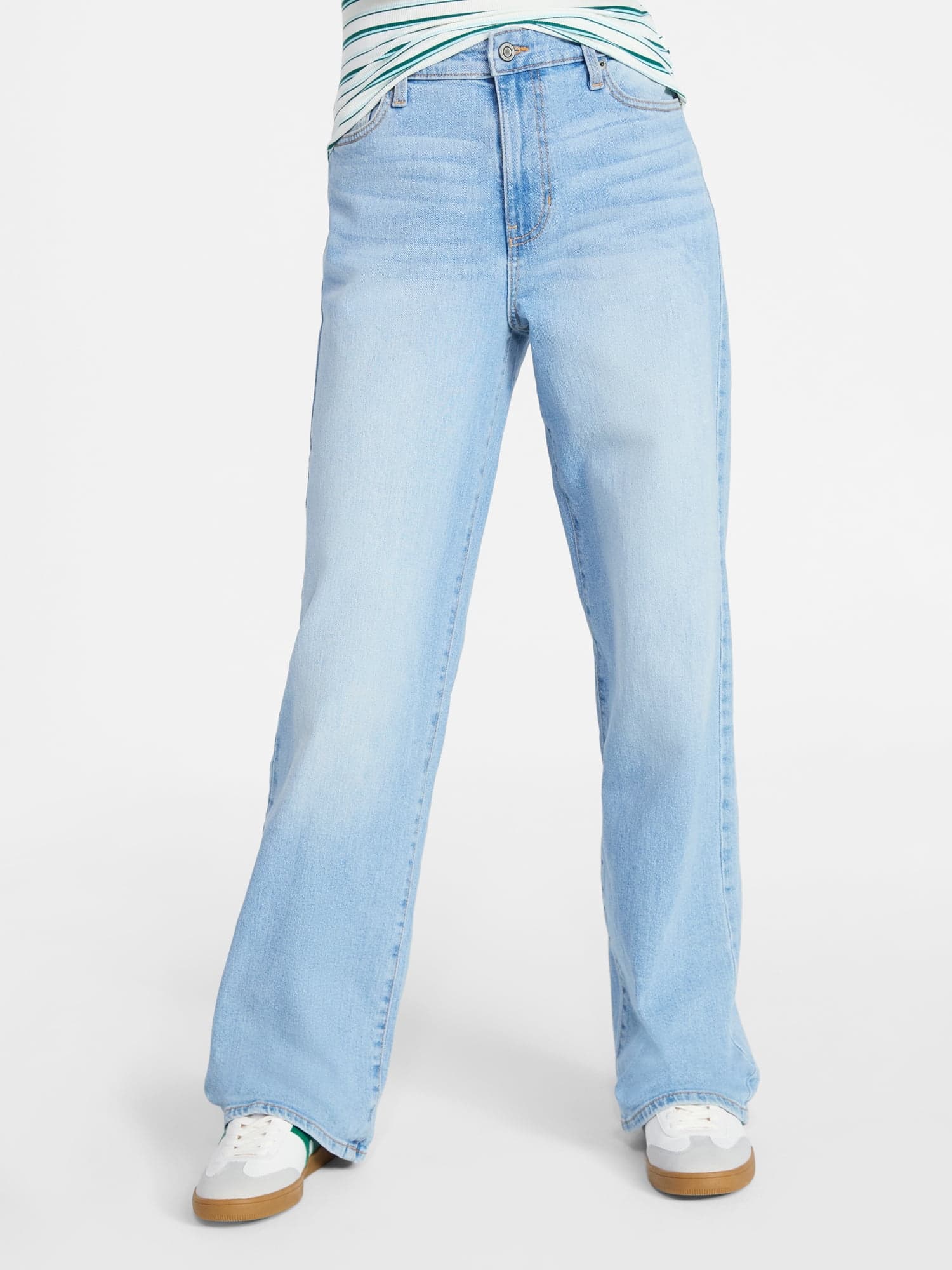 High Rise Baggy Wide Leg Jeans, 32" Inseam, Women's and Women's Plus XXS-4X