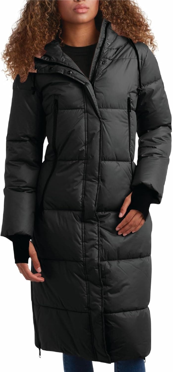 Womens Long Puffer Jacket - Heavyweight Insulated Fall Maxi Winter Coats for Women Long Length Bubble Parka