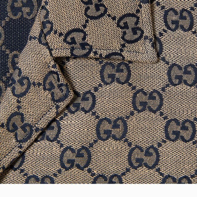 GG linen blend canvas shirt