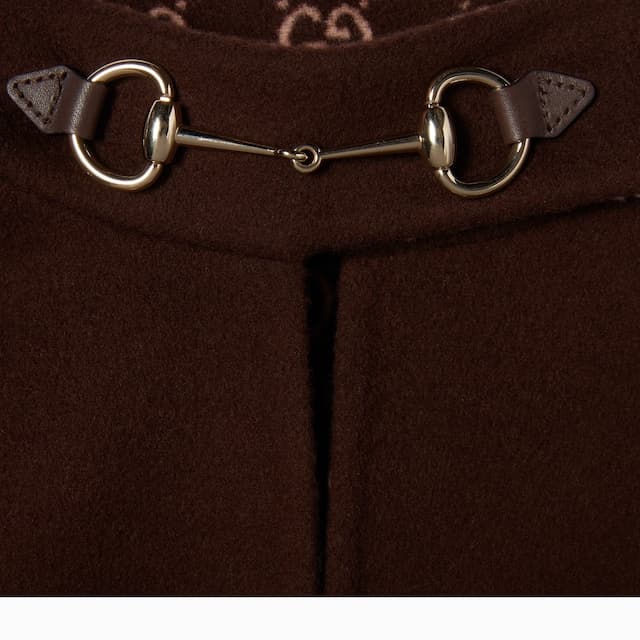 Silk wool cape with Horsebit