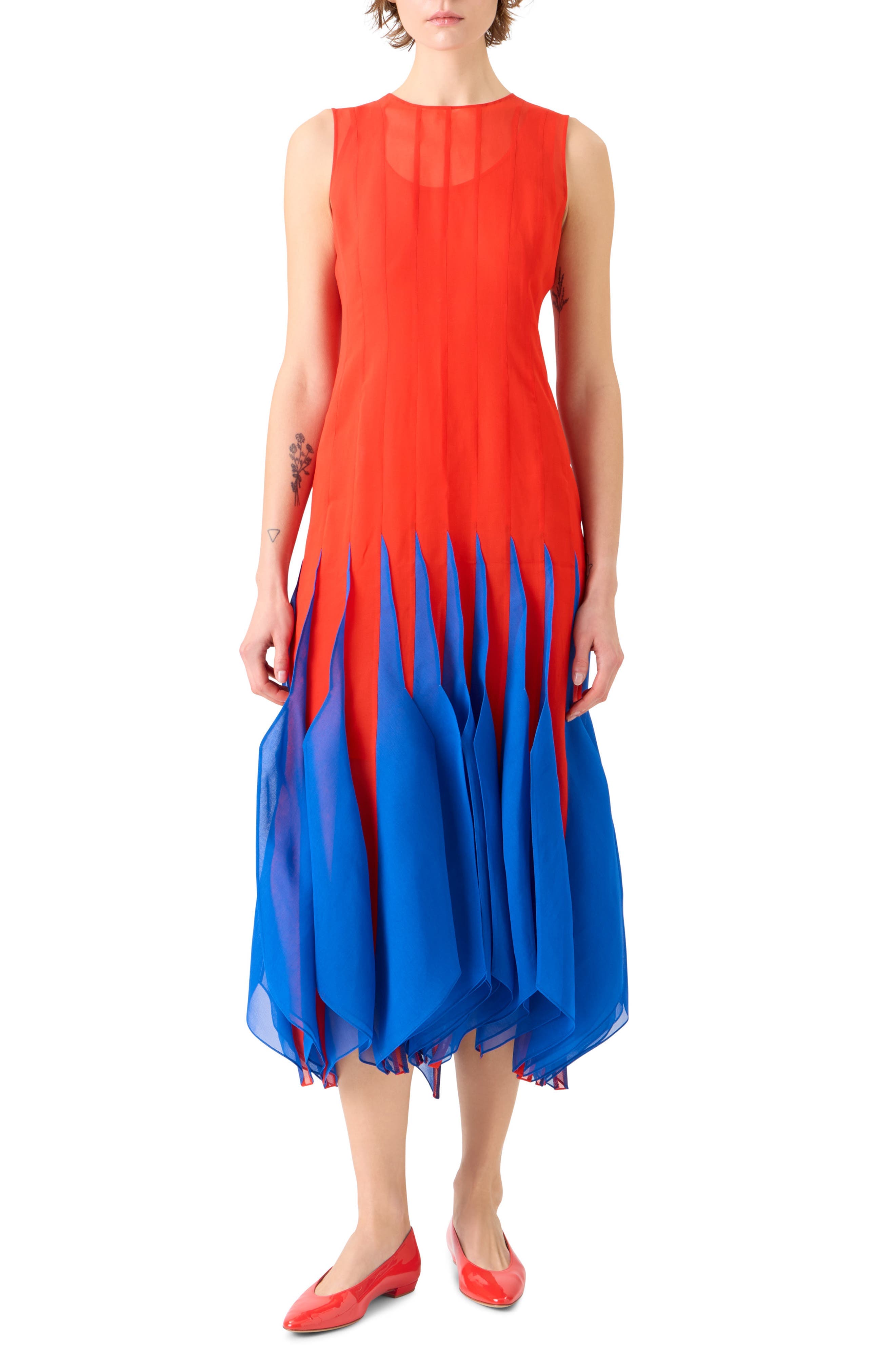 High Plains Colorblock Silk Organza Dress