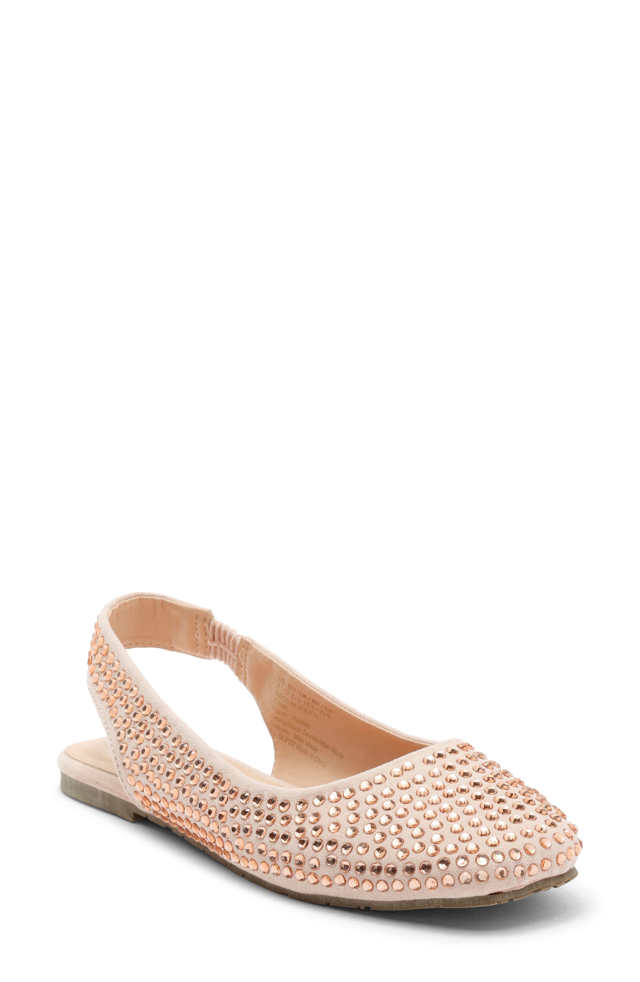 Esme Rhinestone Embellished Slingback Flat