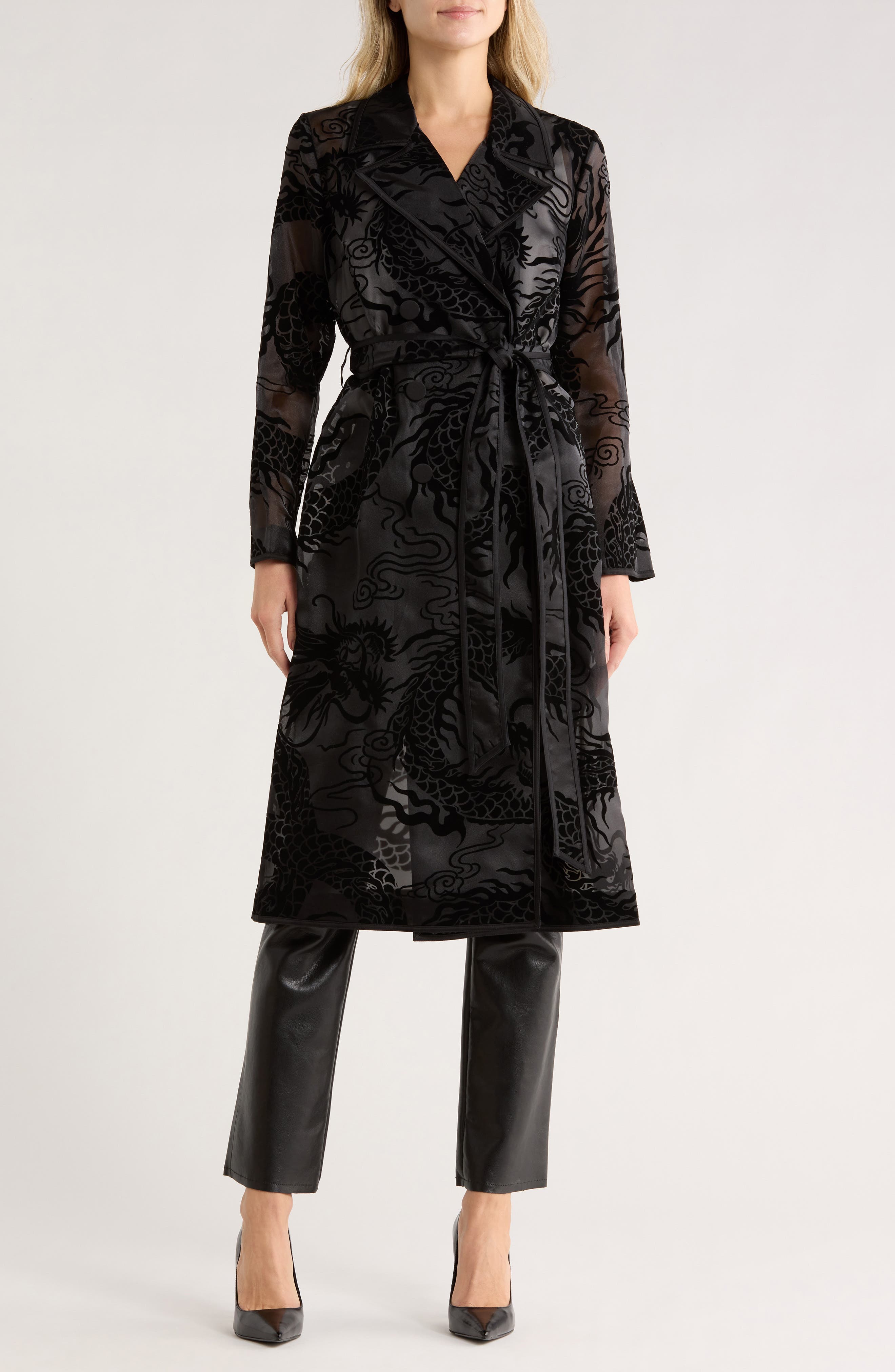 Moda Organza Trench Coat